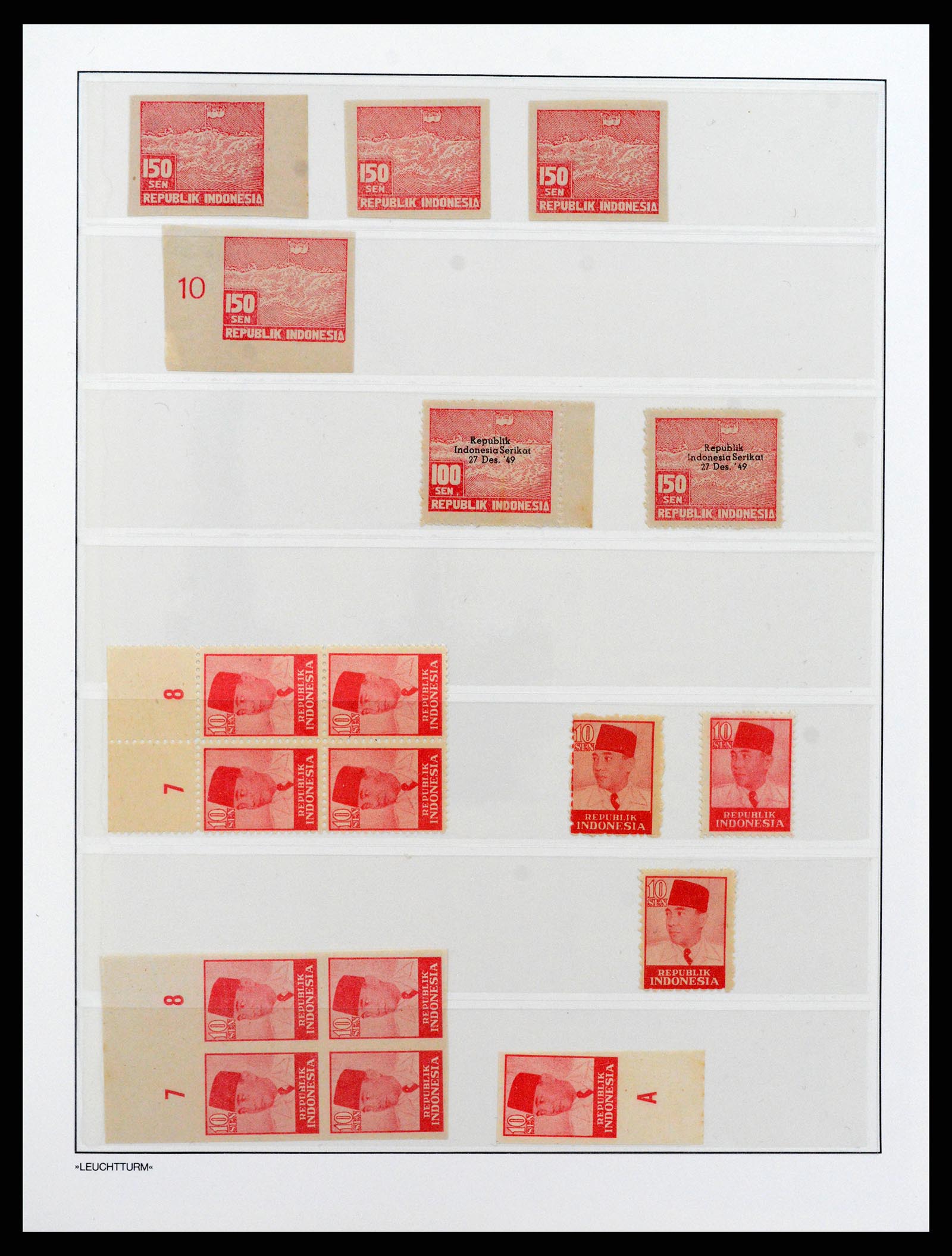 37435 035 - Postzegelverzameling 37435 Indonesië interim periode 1945-1948.
