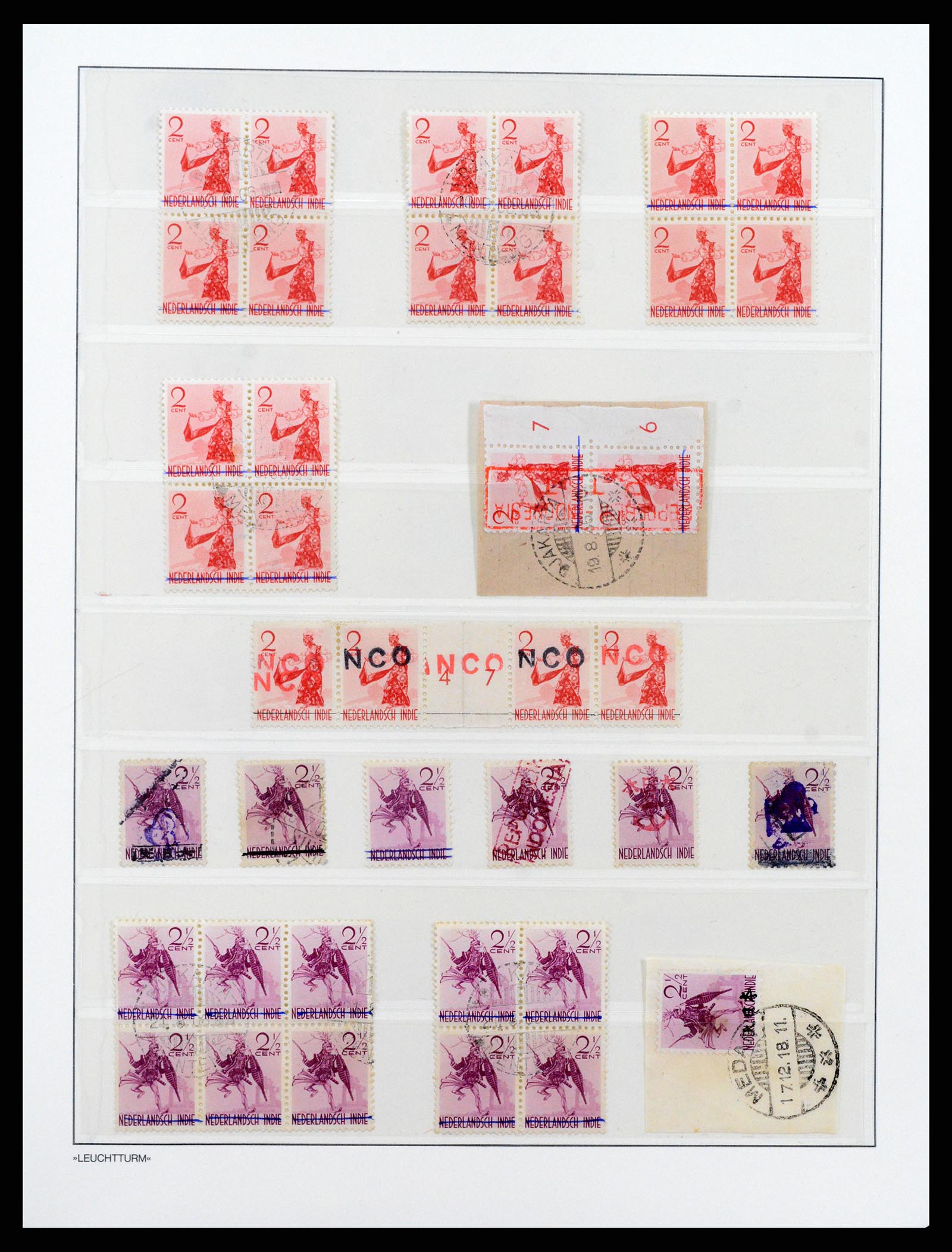 37435 038 - Postzegelverzameling 37435 Indonesië interim periode 1945-1948.