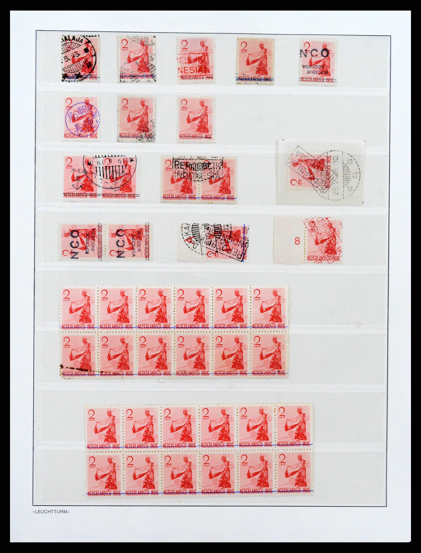 37435 039 - Postzegelverzameling 37435 Indonesië interim periode 1945-1948.