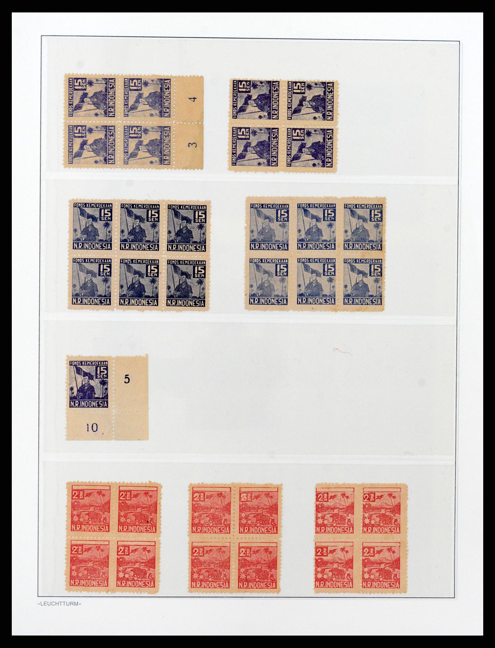 37435 045 - Postzegelverzameling 37435 Indonesië interim periode 1945-1948.
