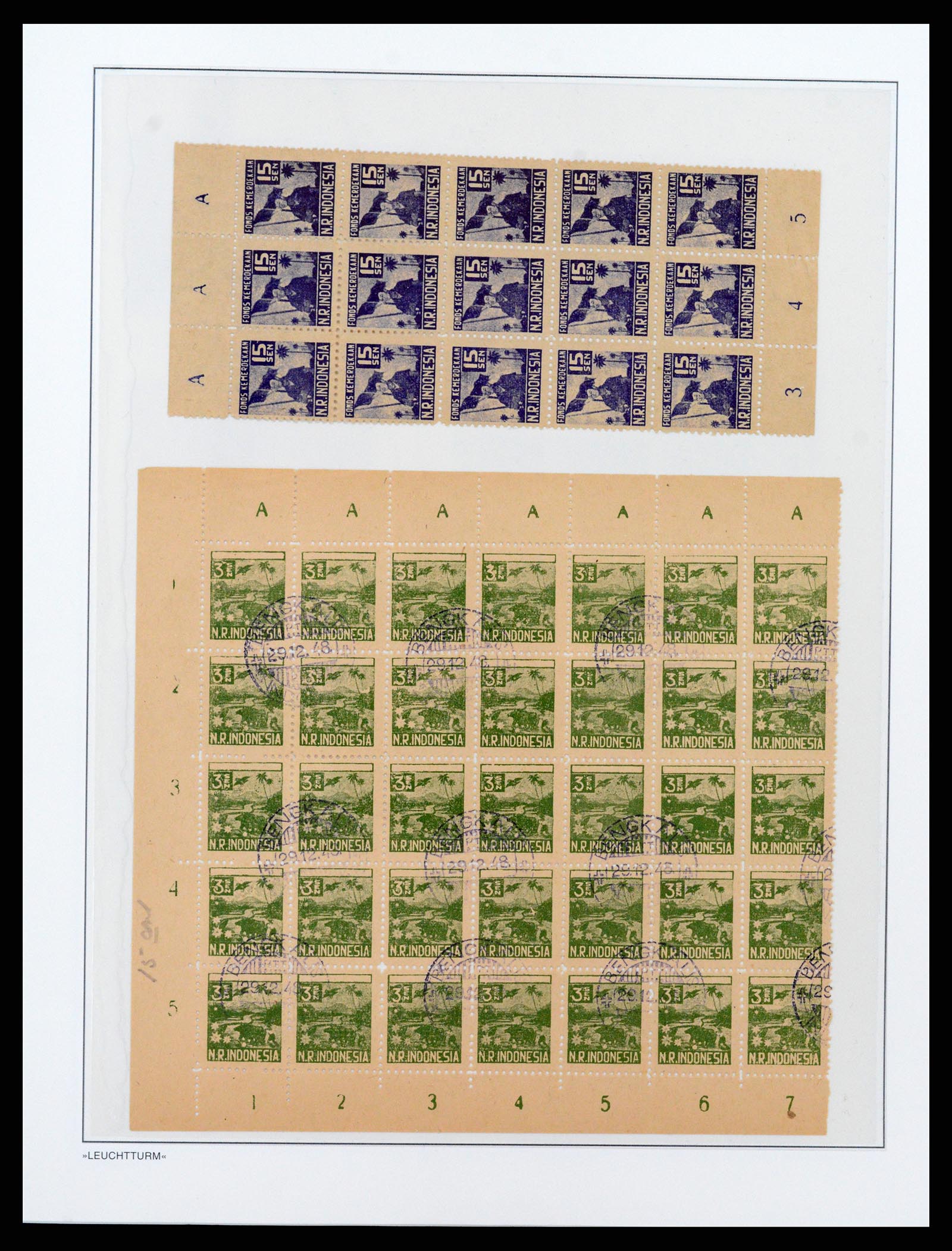 37435 046 - Postzegelverzameling 37435 Indonesië interim periode 1945-1948.