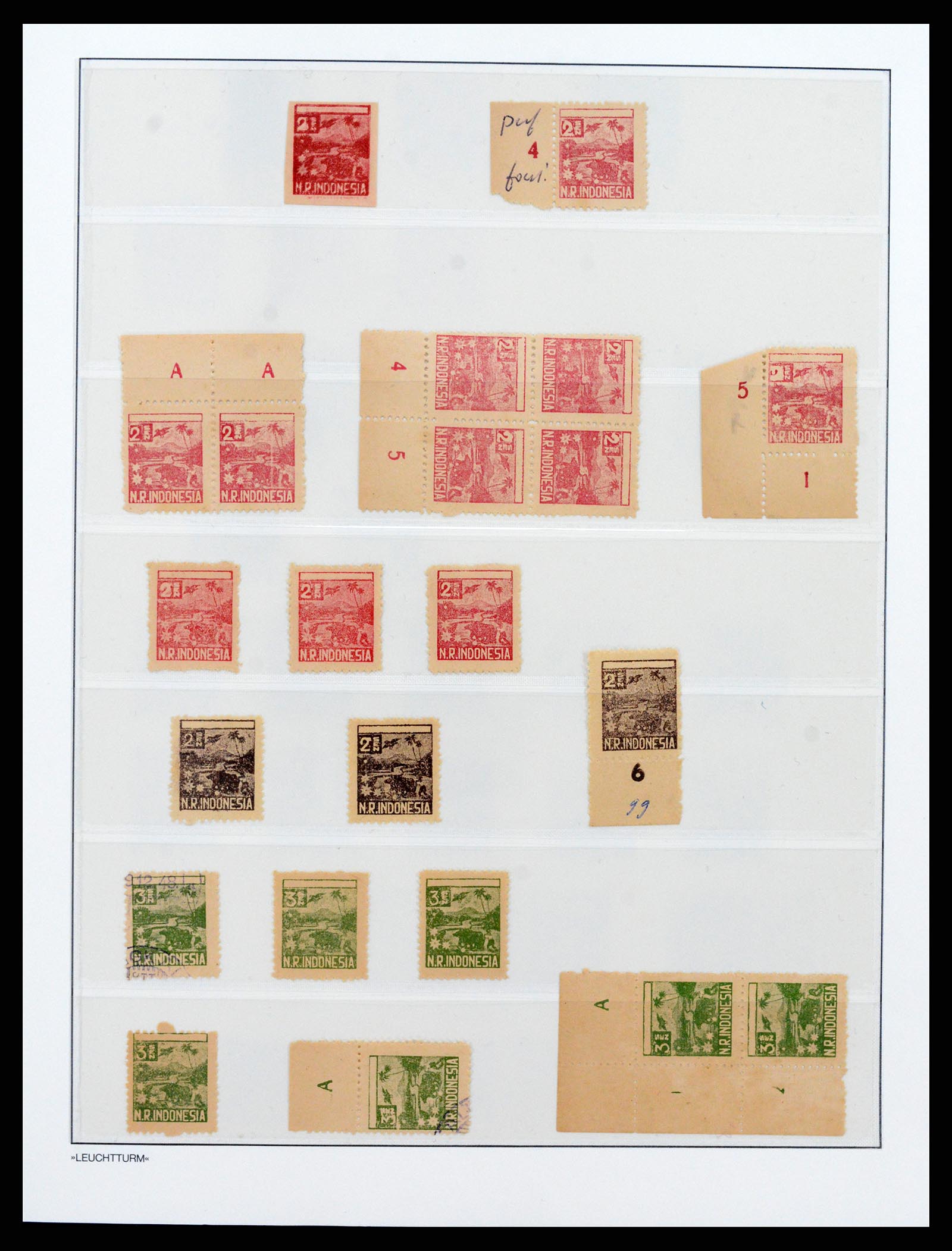 37435 049 - Postzegelverzameling 37435 Indonesië interim periode 1945-1948.
