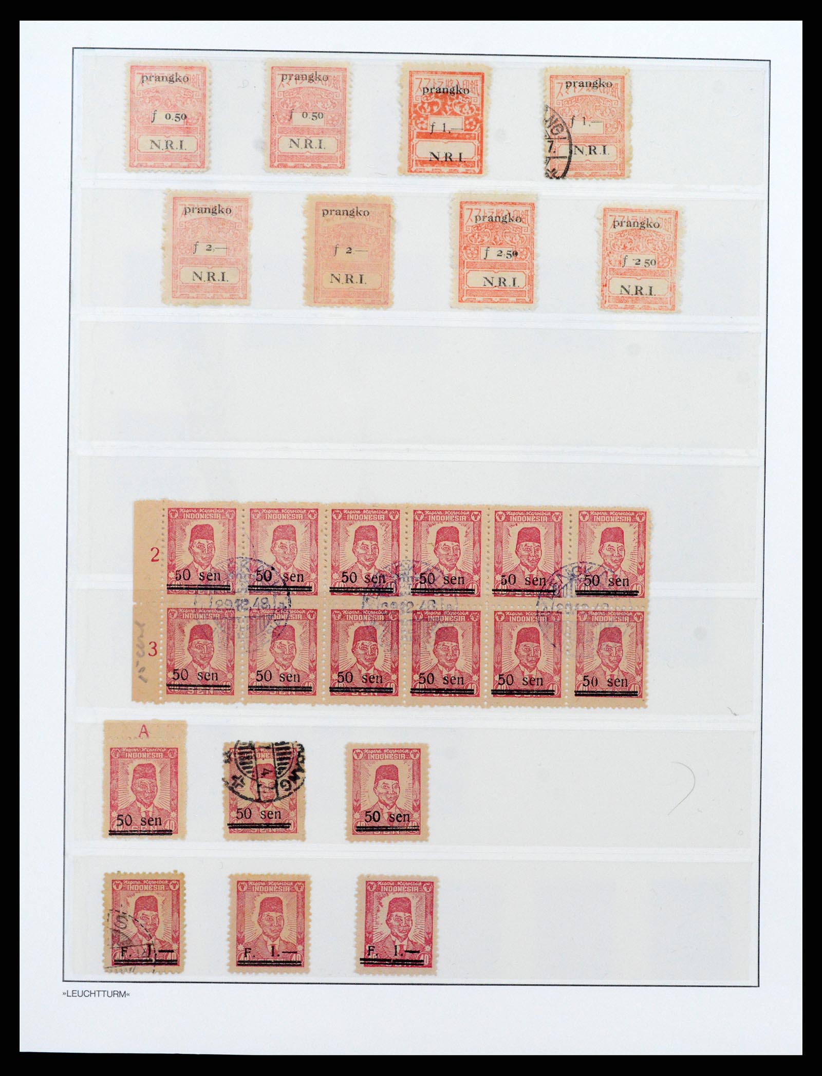 37435 053 - Postzegelverzameling 37435 Indonesië interim periode 1945-1948.