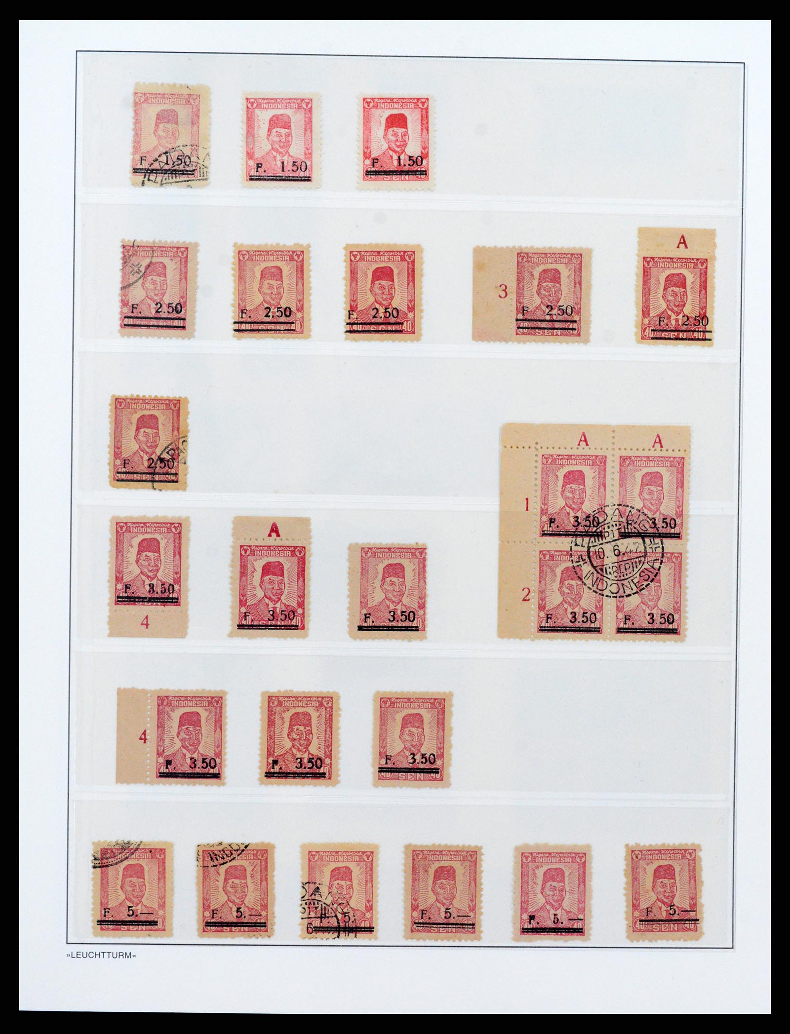 37435 054 - Stamp collection 37435 Indonesia interim period 1945-1948.