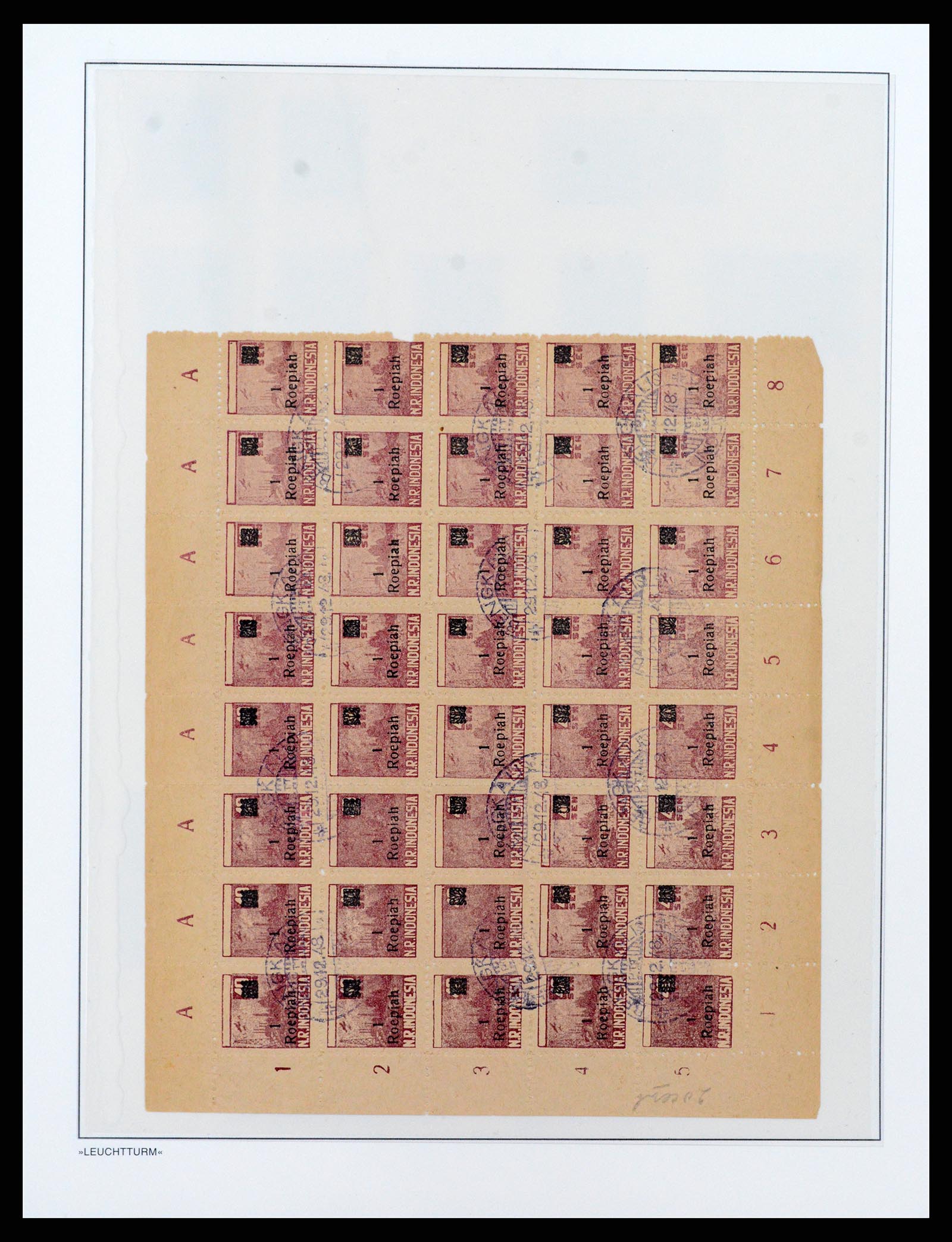37435 056 - Postzegelverzameling 37435 Indonesië interim periode 1945-1948.