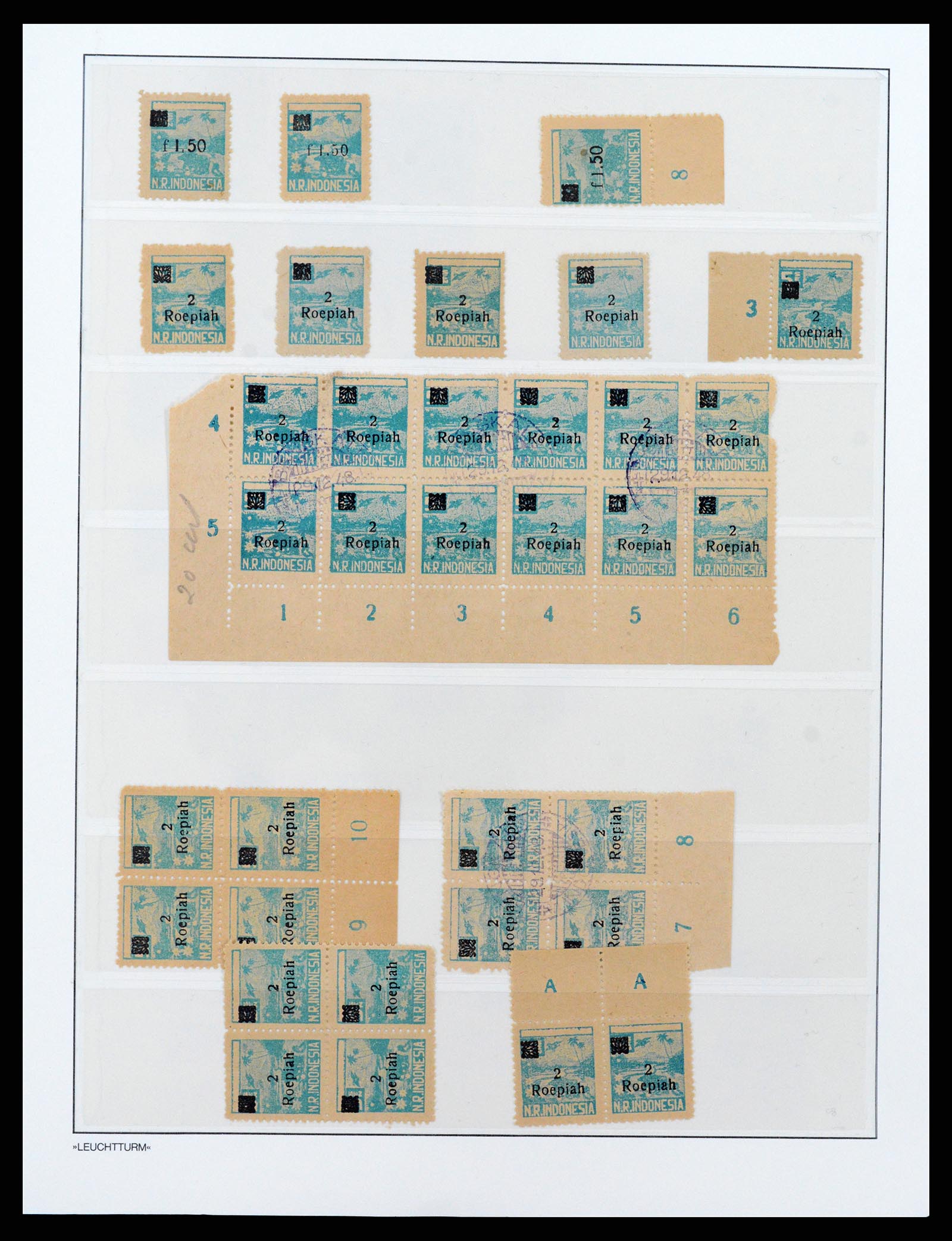 37435 057 - Postzegelverzameling 37435 Indonesië interim periode 1945-1948.
