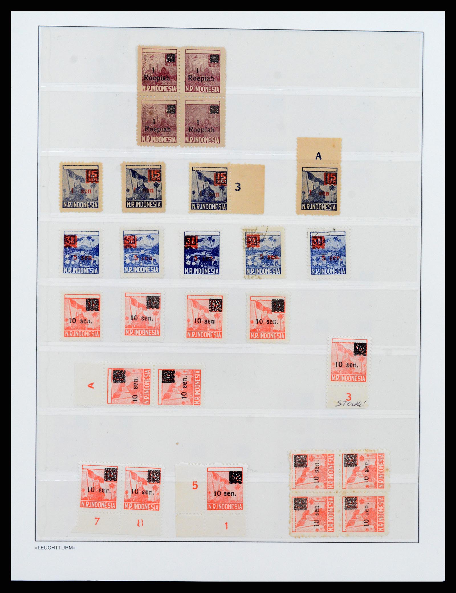 37435 058 - Postzegelverzameling 37435 Indonesië interim periode 1945-1948.