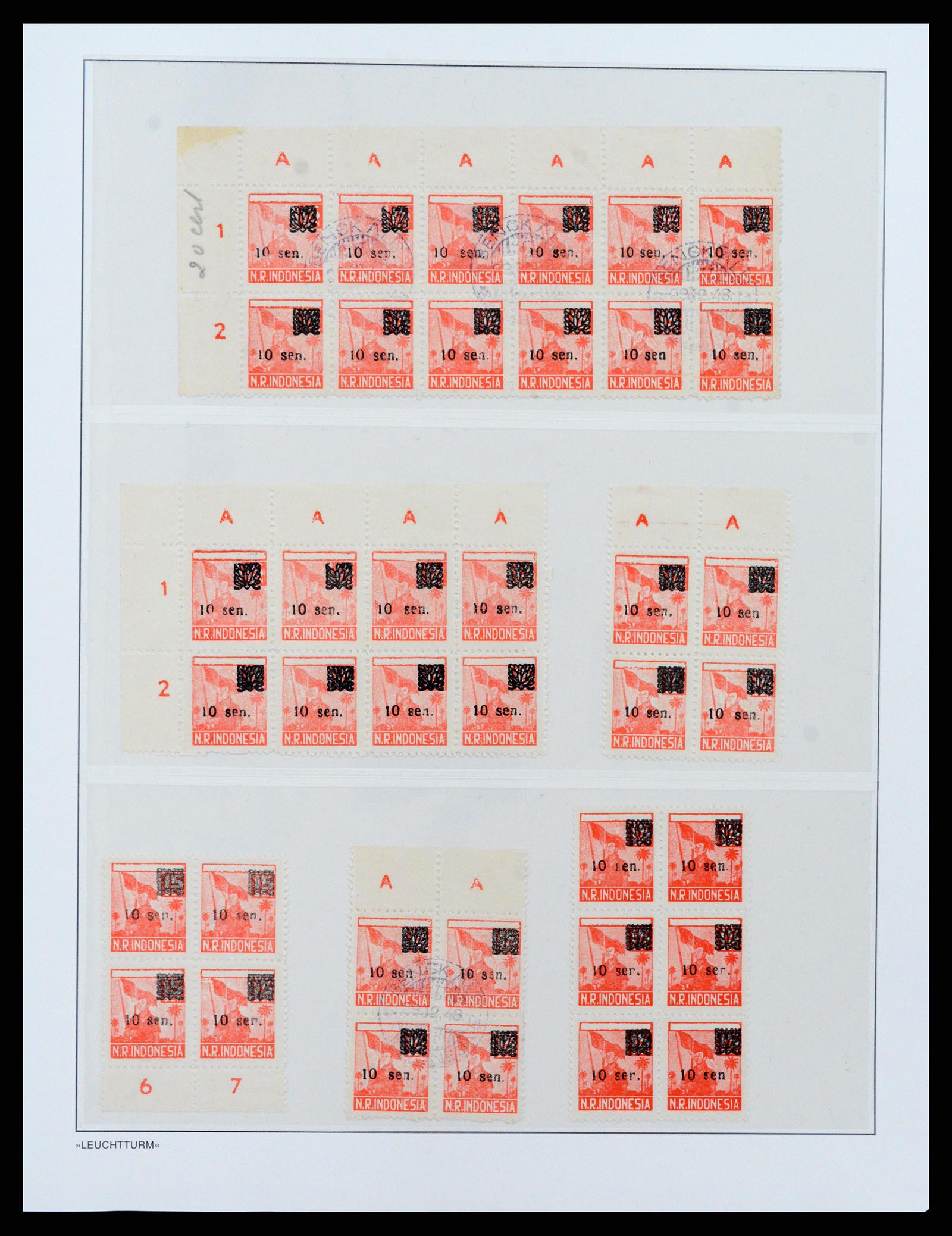37435 059 - Stamp collection 37435 Indonesia interim period 1945-1948.