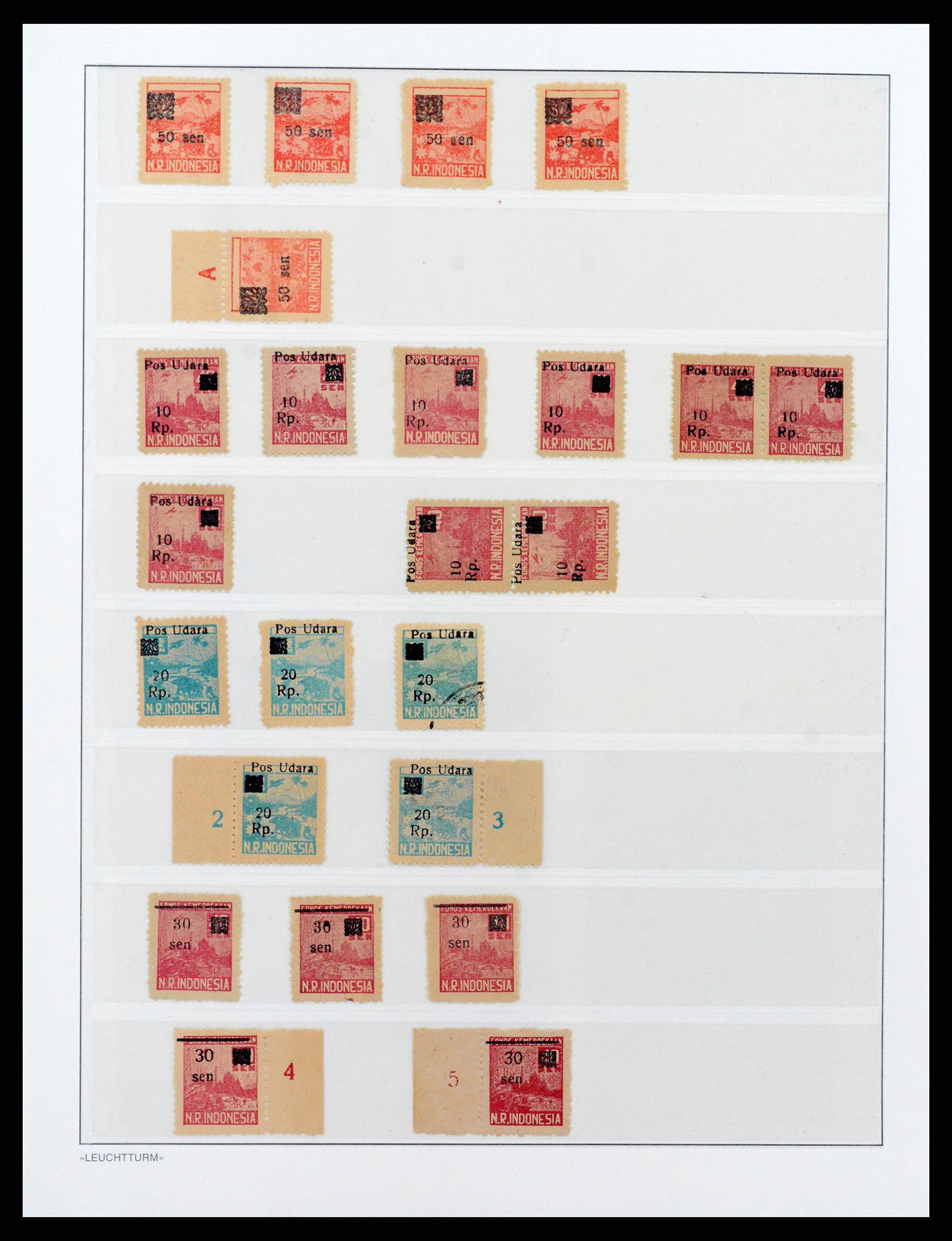 37435 060 - Stamp collection 37435 Indonesia interim period 1945-1948.