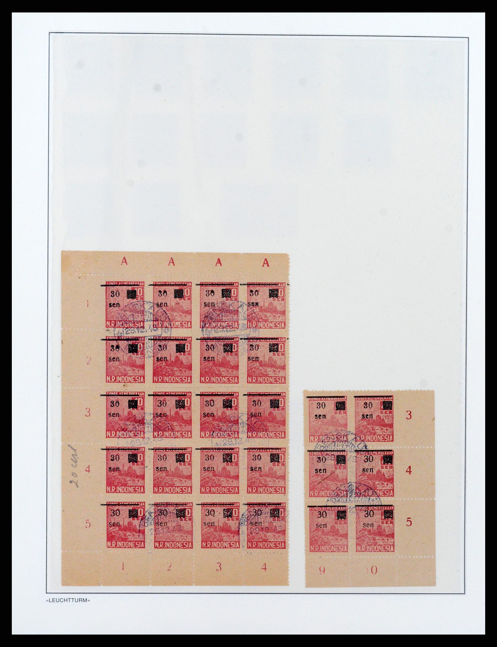 37435 061 - Postzegelverzameling 37435 Indonesië interim periode 1945-1948.