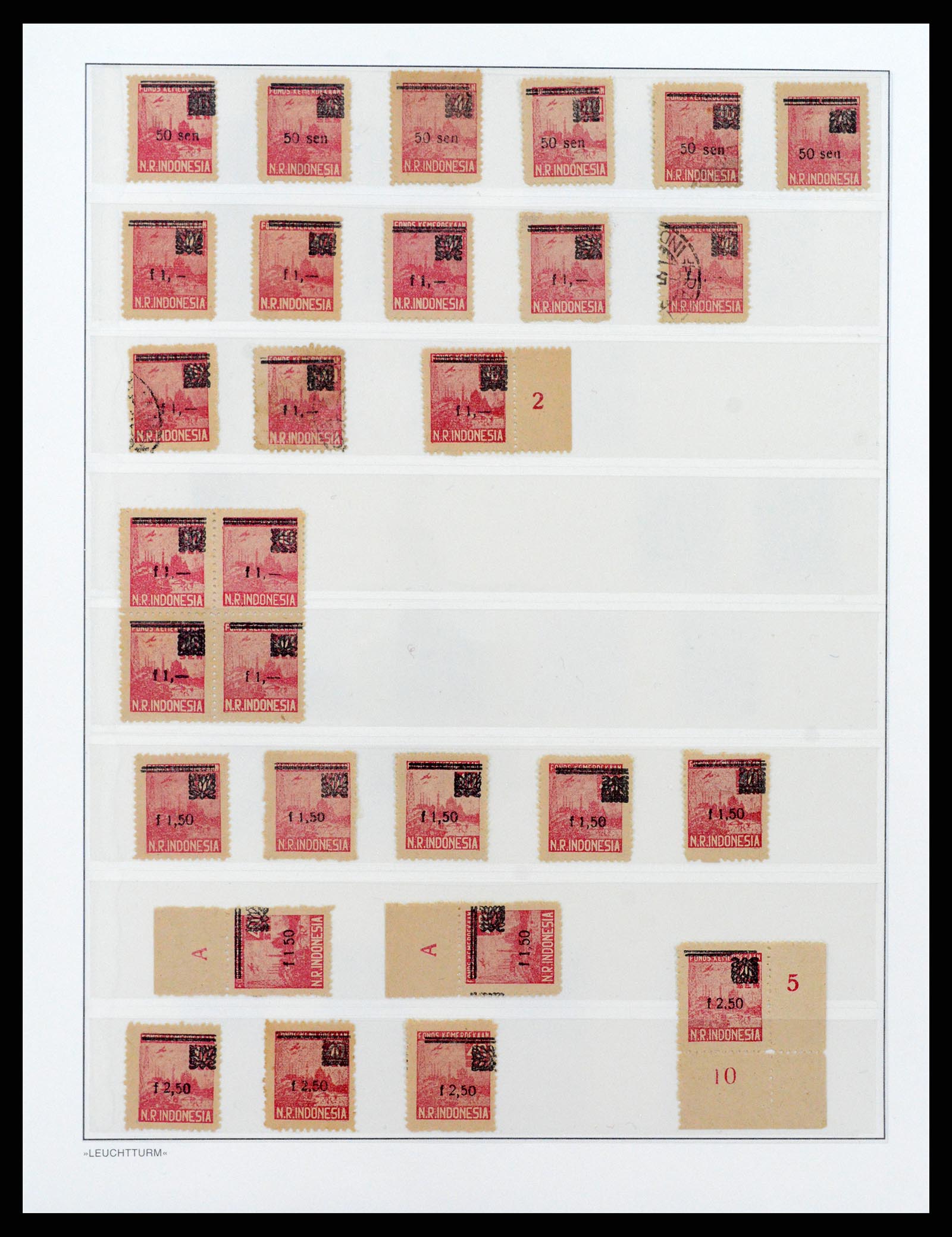 37435 062 - Stamp collection 37435 Indonesia interim period 1945-1948.