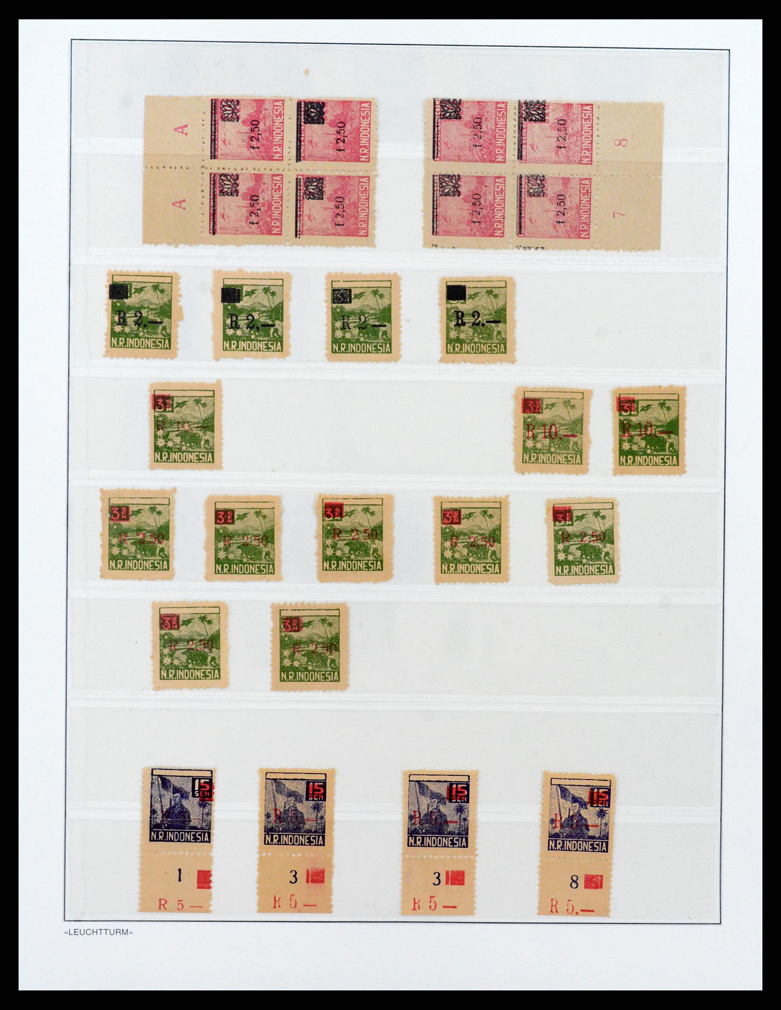 37435 063 - Postzegelverzameling 37435 Indonesië interim periode 1945-1948.
