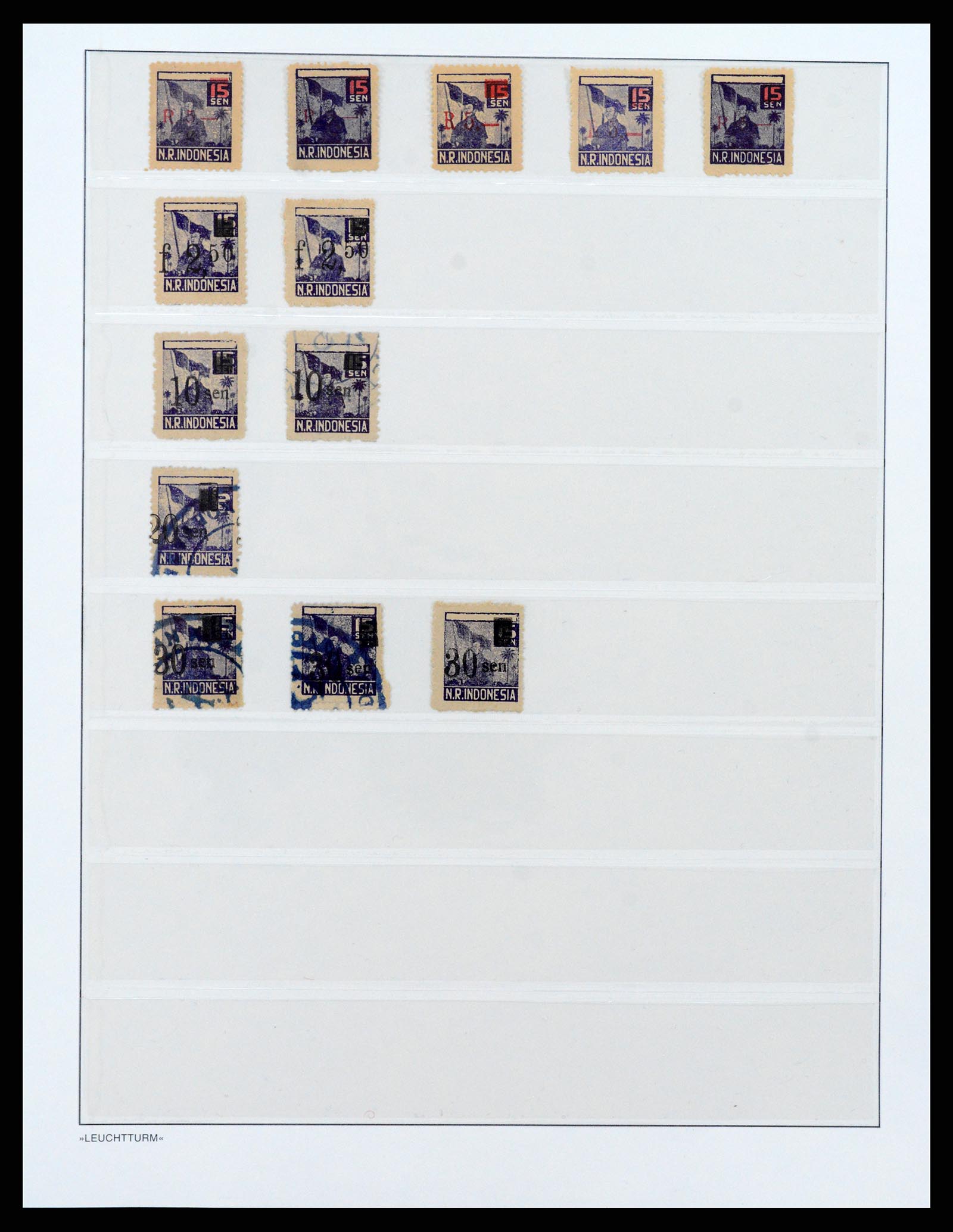37435 064 - Postzegelverzameling 37435 Indonesië interim periode 1945-1948.