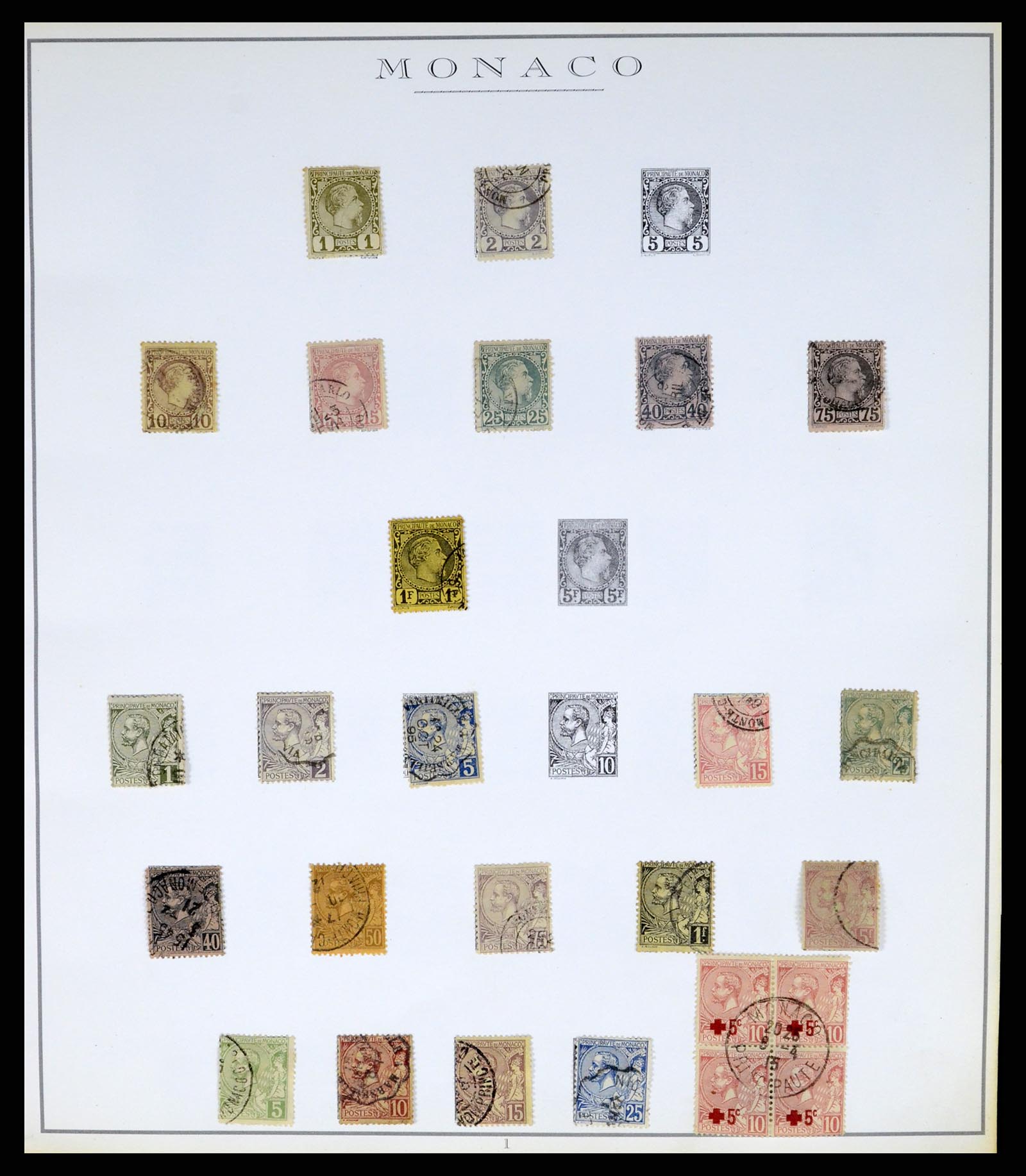 37437 002 - Postzegelverzameling 37437 Monaco 1885-1996.