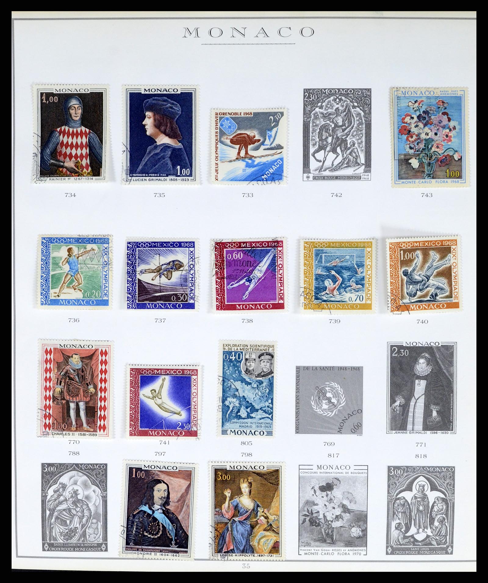 37437 068 - Stamp collection 37437 Monaco 1885-1996.