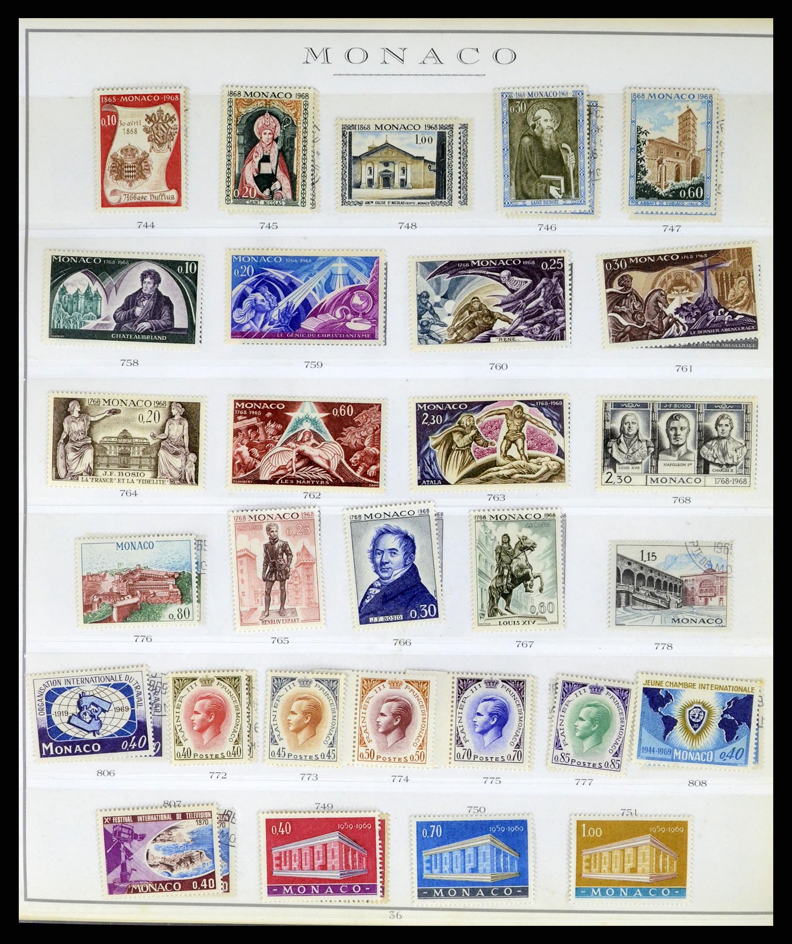 37437 069 - Stamp collection 37437 Monaco 1885-1996.