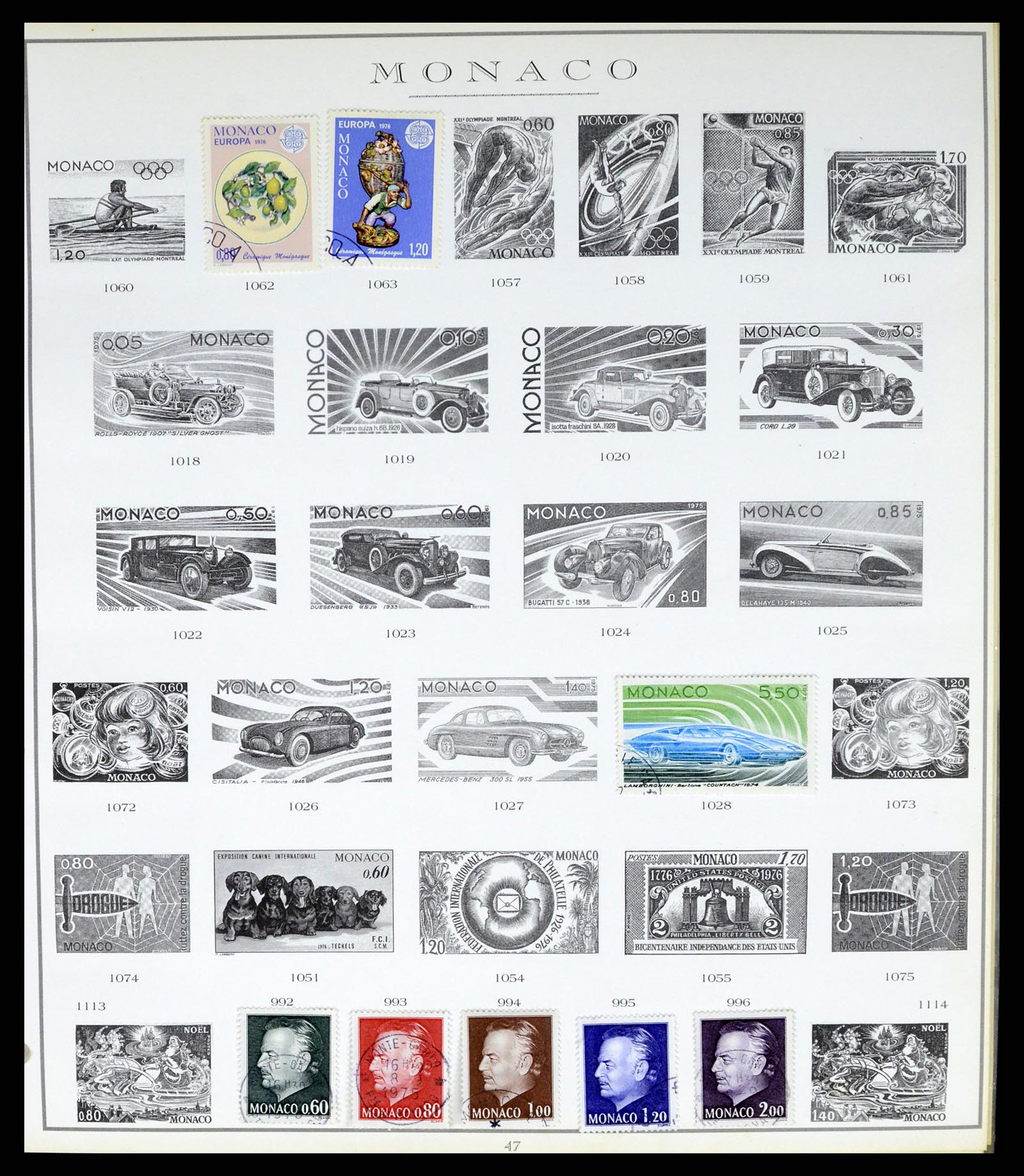 37437 092 - Stamp collection 37437 Monaco 1885-1996.
