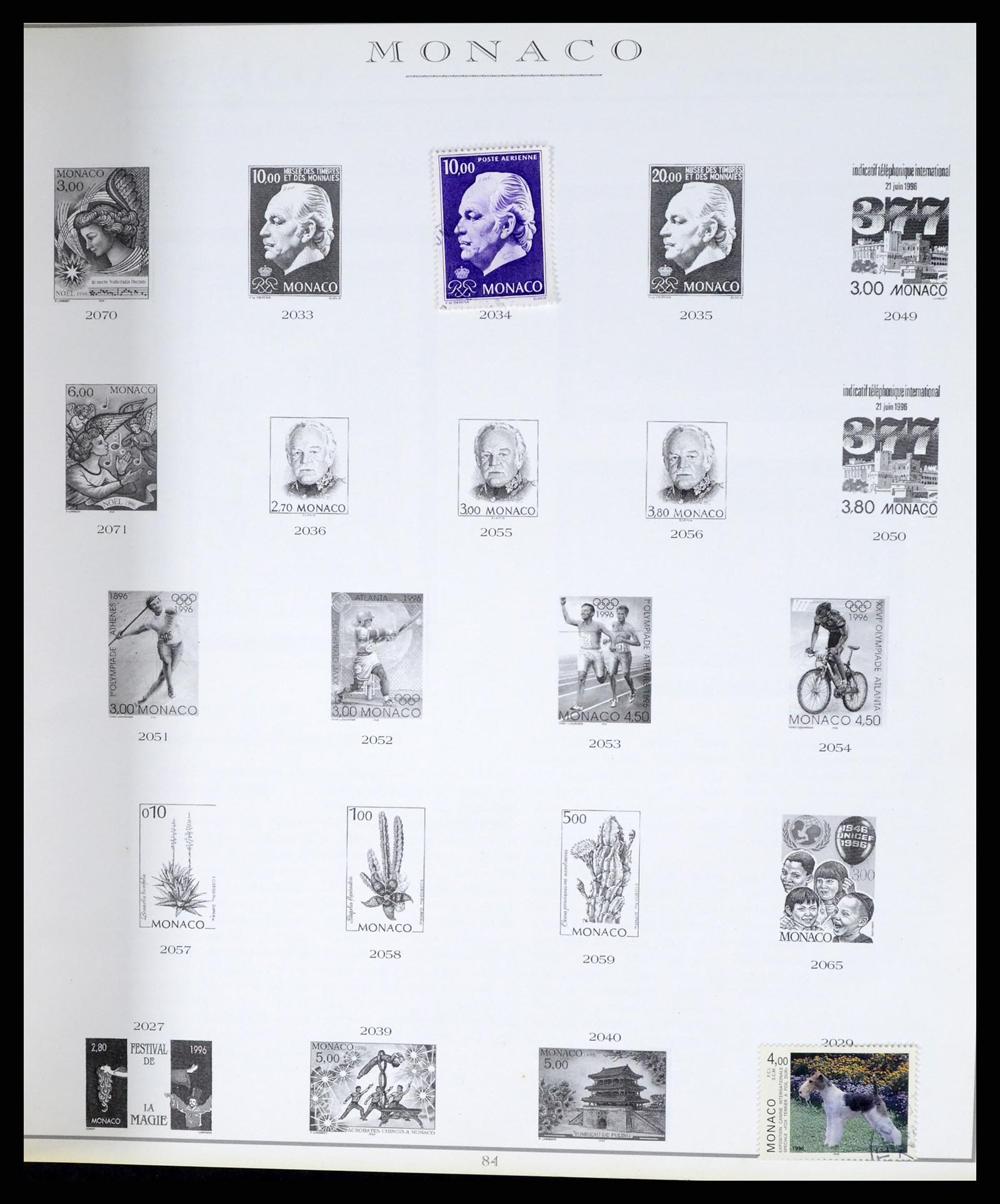 37437 206 - Postzegelverzameling 37437 Monaco 1885-1996.