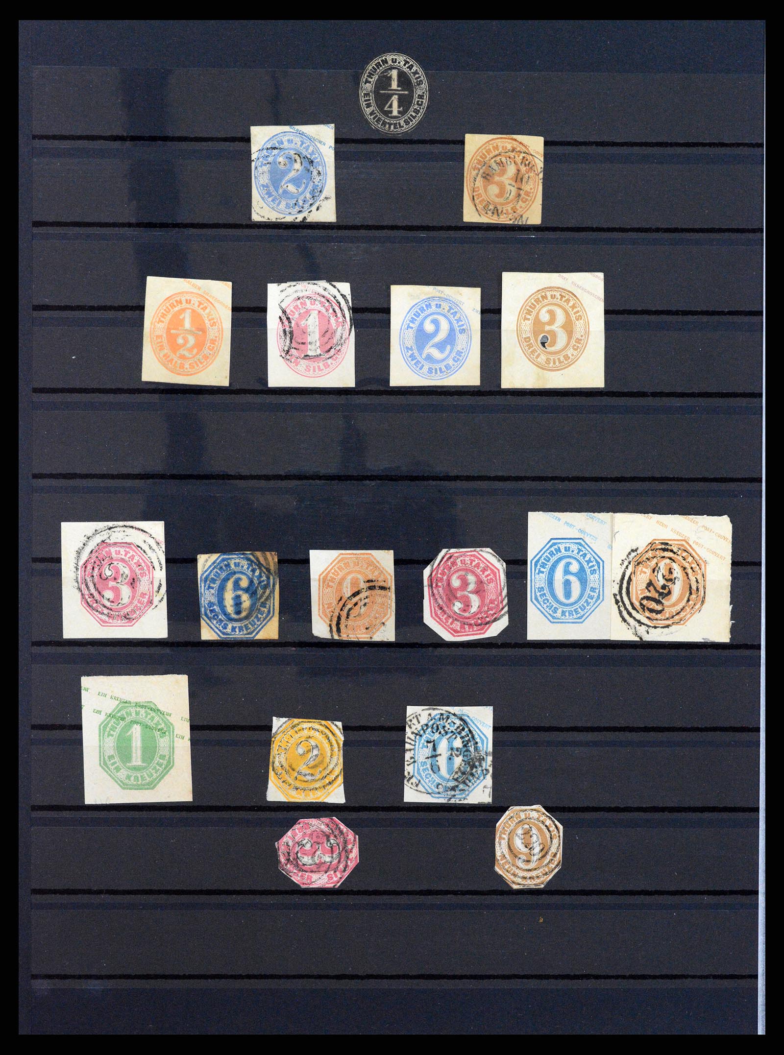 37447 002 - Postzegelverzameling 37447 Thurn & Taxis 1852-1865.