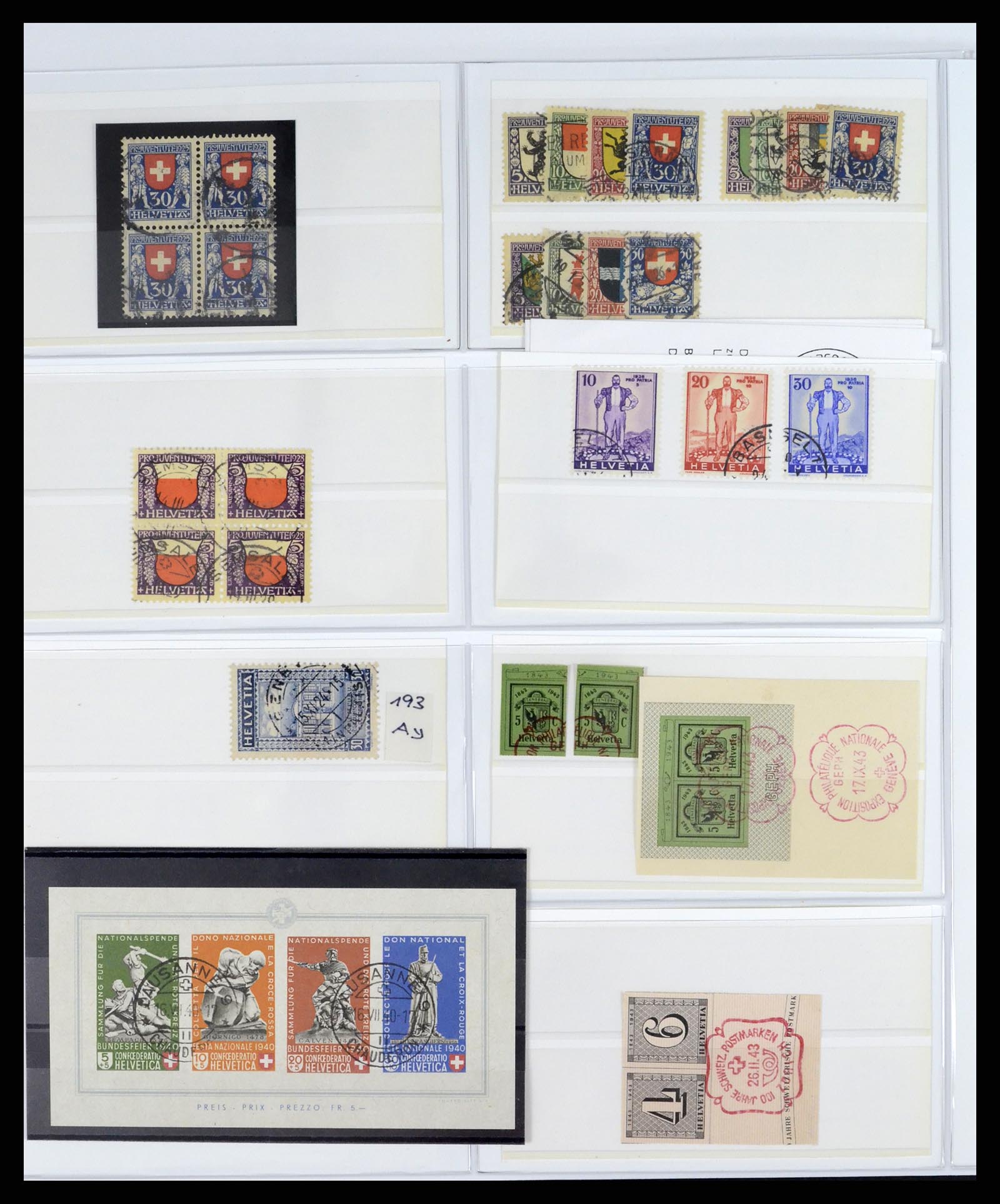 37450 004 - Postzegelverzameling 37450 Zwitserland 1850-1945.