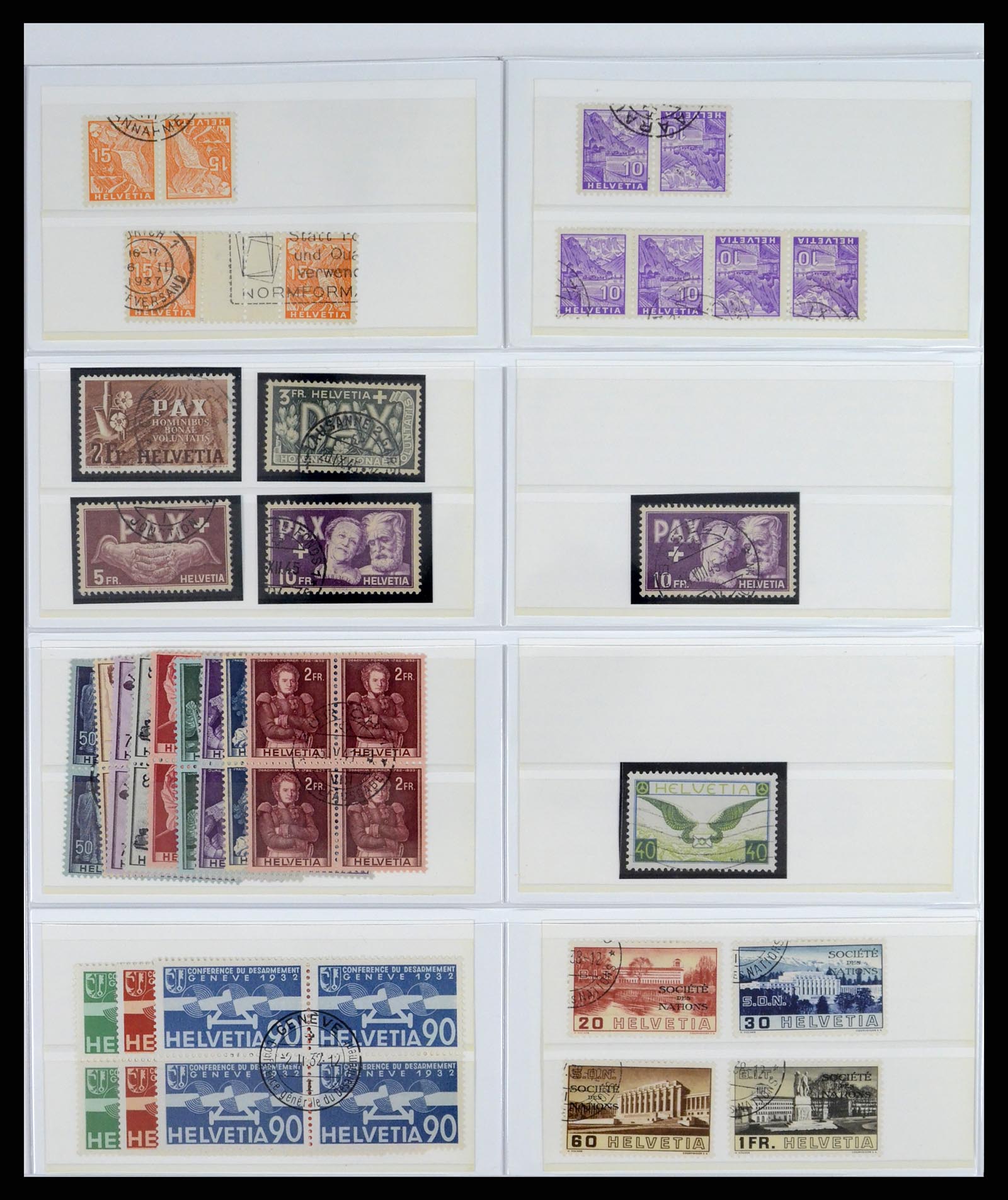 37450 005 - Postzegelverzameling 37450 Zwitserland 1850-1945.