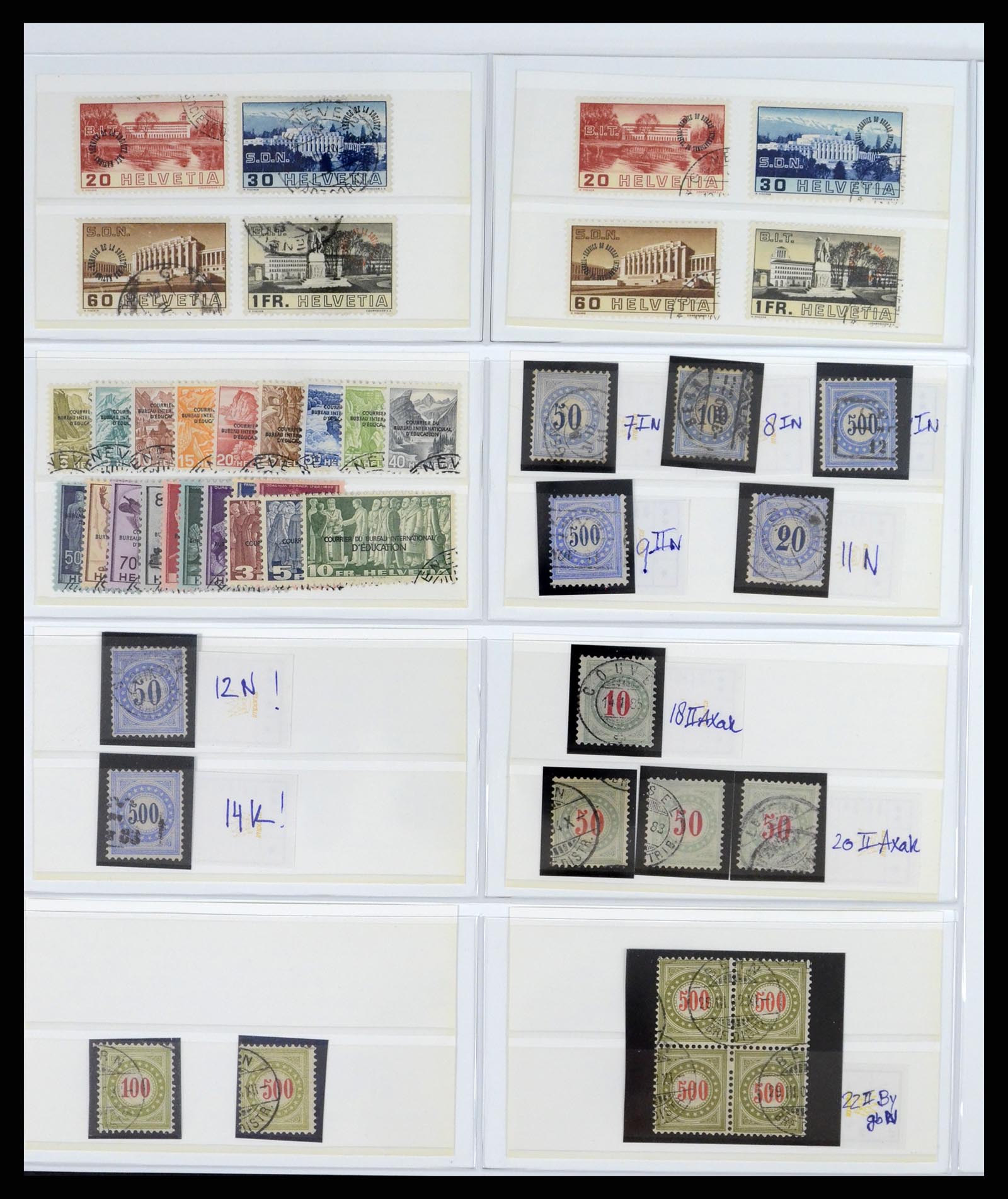 37450 006 - Postzegelverzameling 37450 Zwitserland 1850-1945.