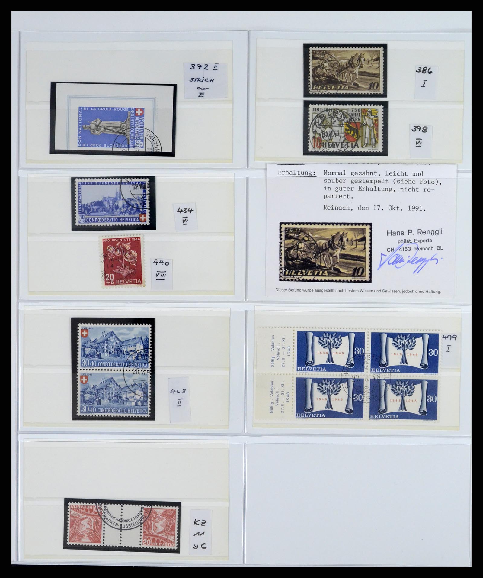 37450 007 - Postzegelverzameling 37450 Zwitserland 1850-1945.