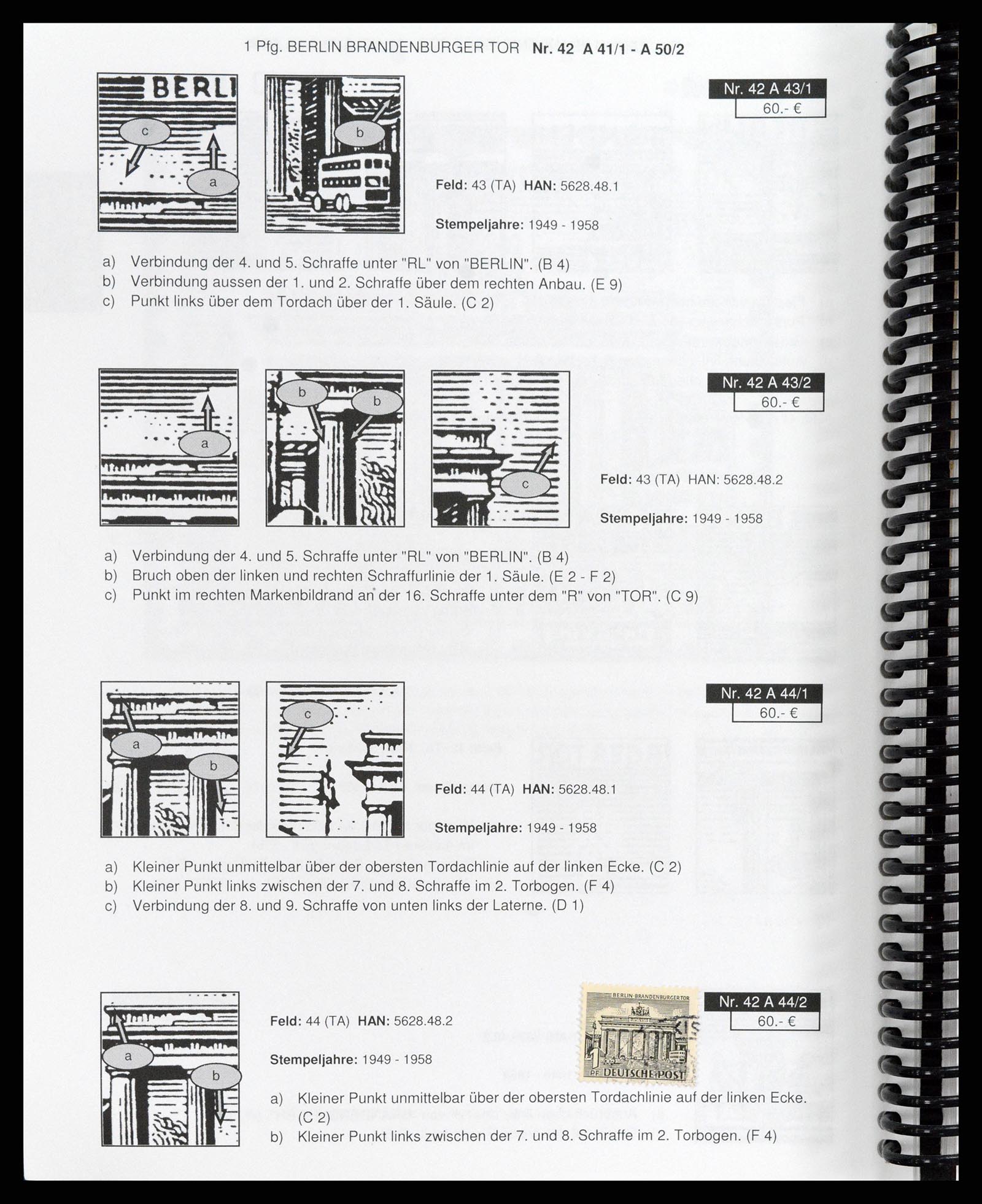 37458 013 - Postzegelverzameling 37458 Berlijn plaatfouten 1949.