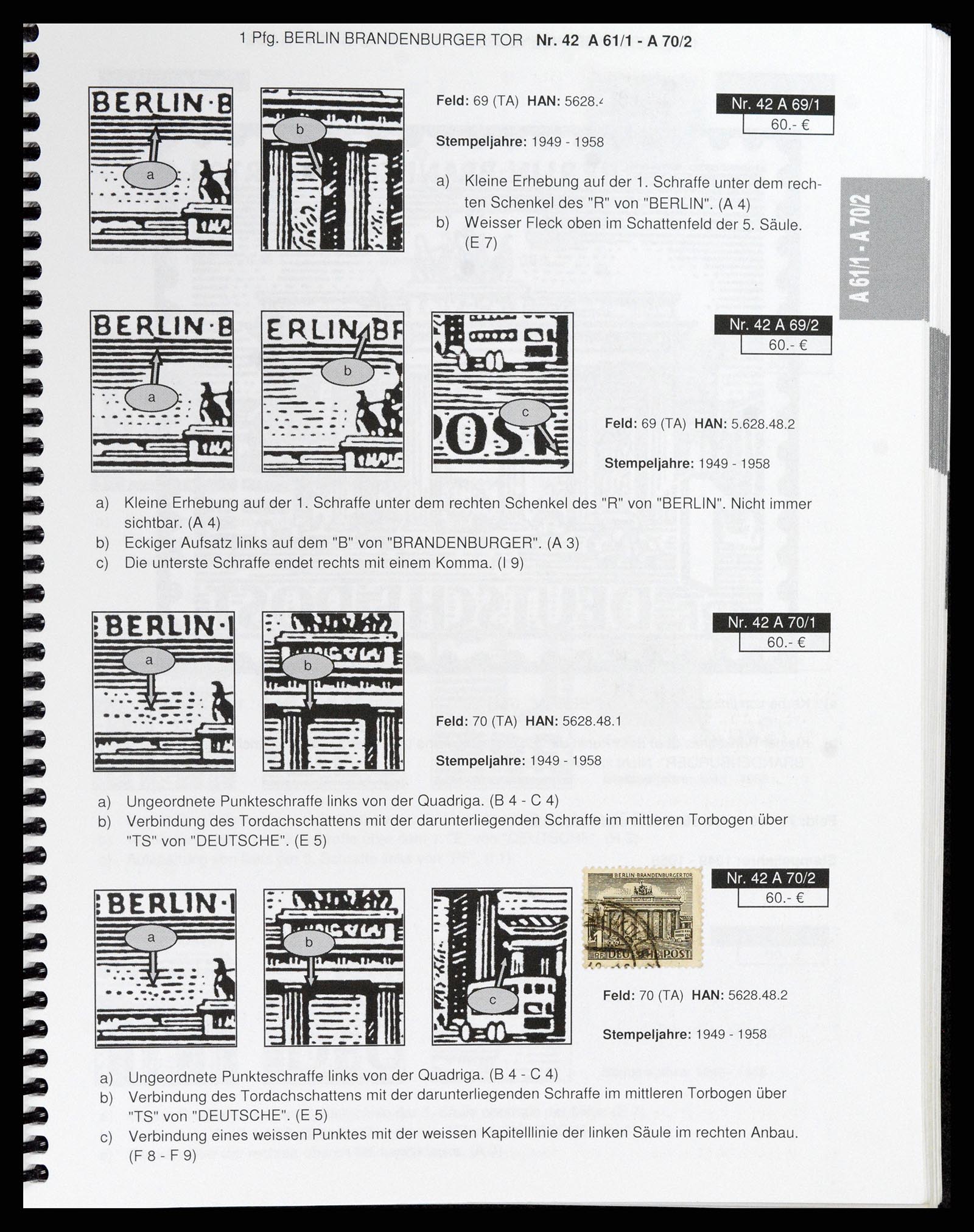 37458 018 - Stamp collection 37458 Berlin plateflaws 1949.