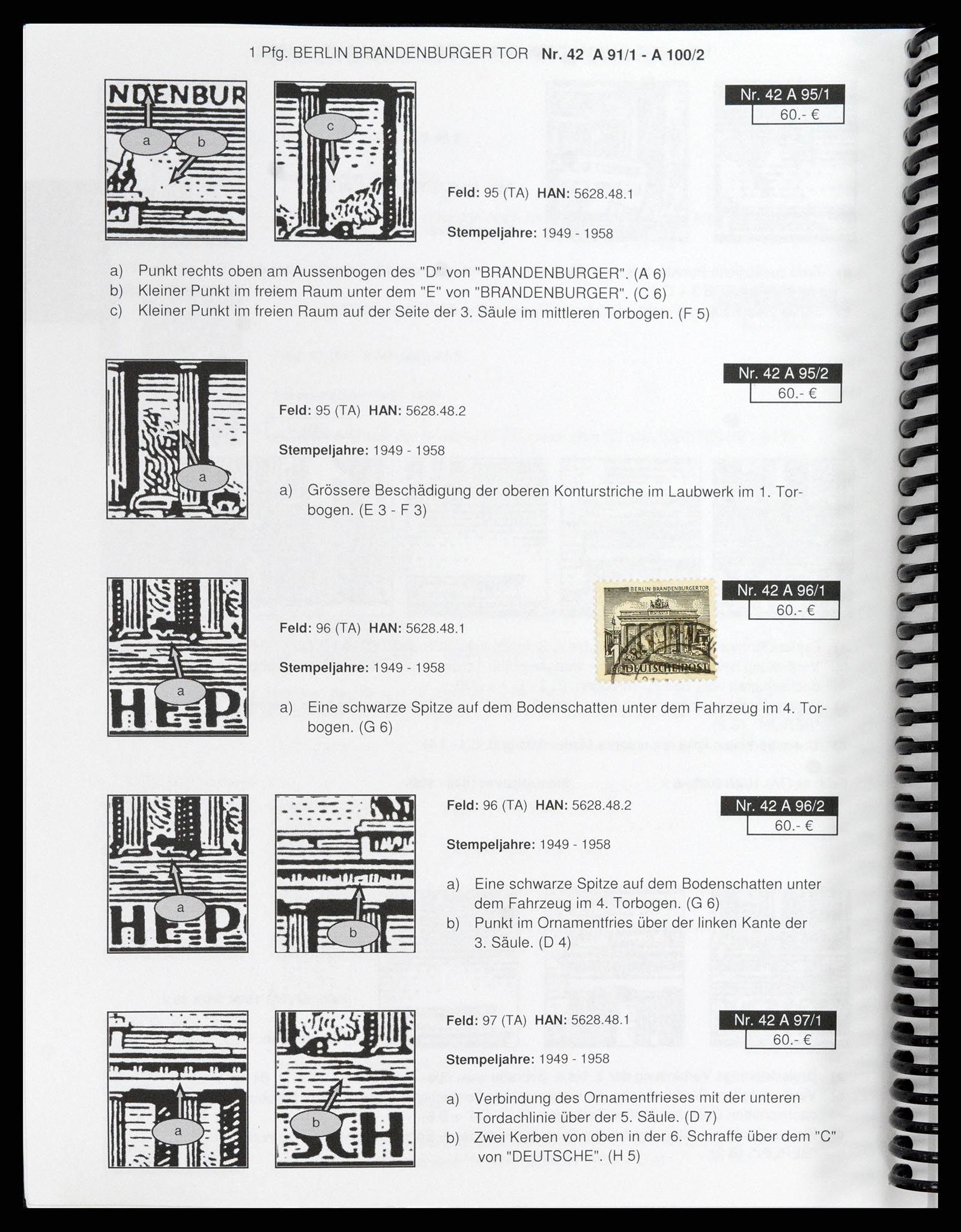 37458 022 - Postzegelverzameling 37458 Berlijn plaatfouten 1949.