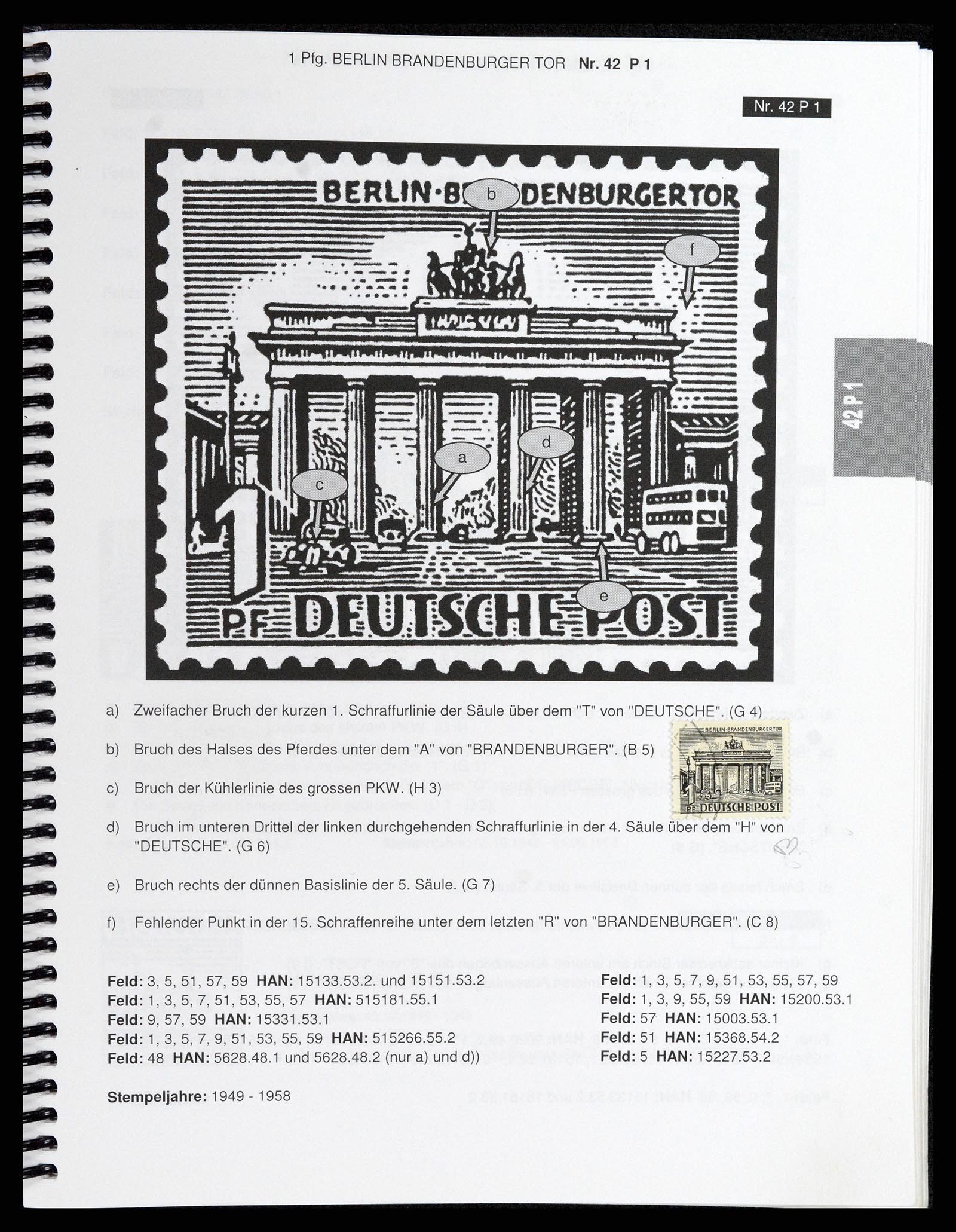 37458 024 - Postzegelverzameling 37458 Berlijn plaatfouten 1949.