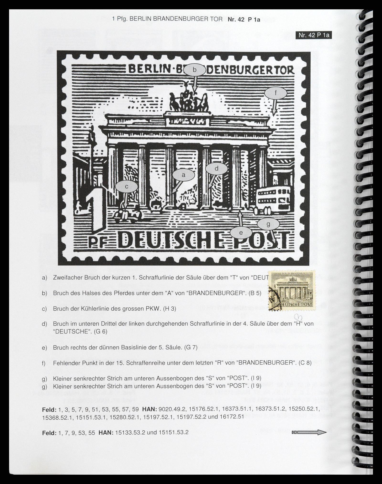37458 025 - Postzegelverzameling 37458 Berlijn plaatfouten 1949.
