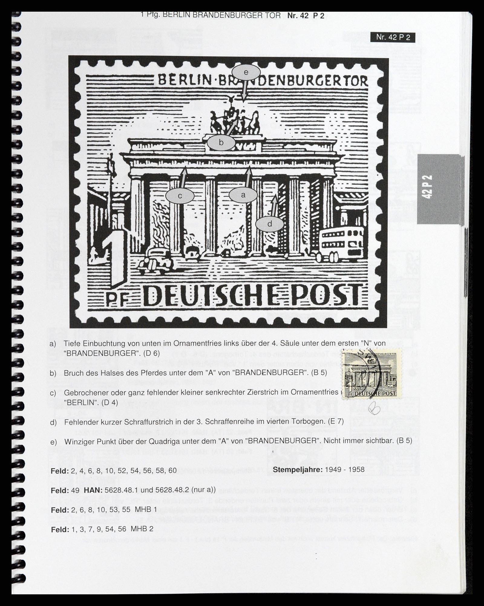 37458 029 - Postzegelverzameling 37458 Berlijn plaatfouten 1949.