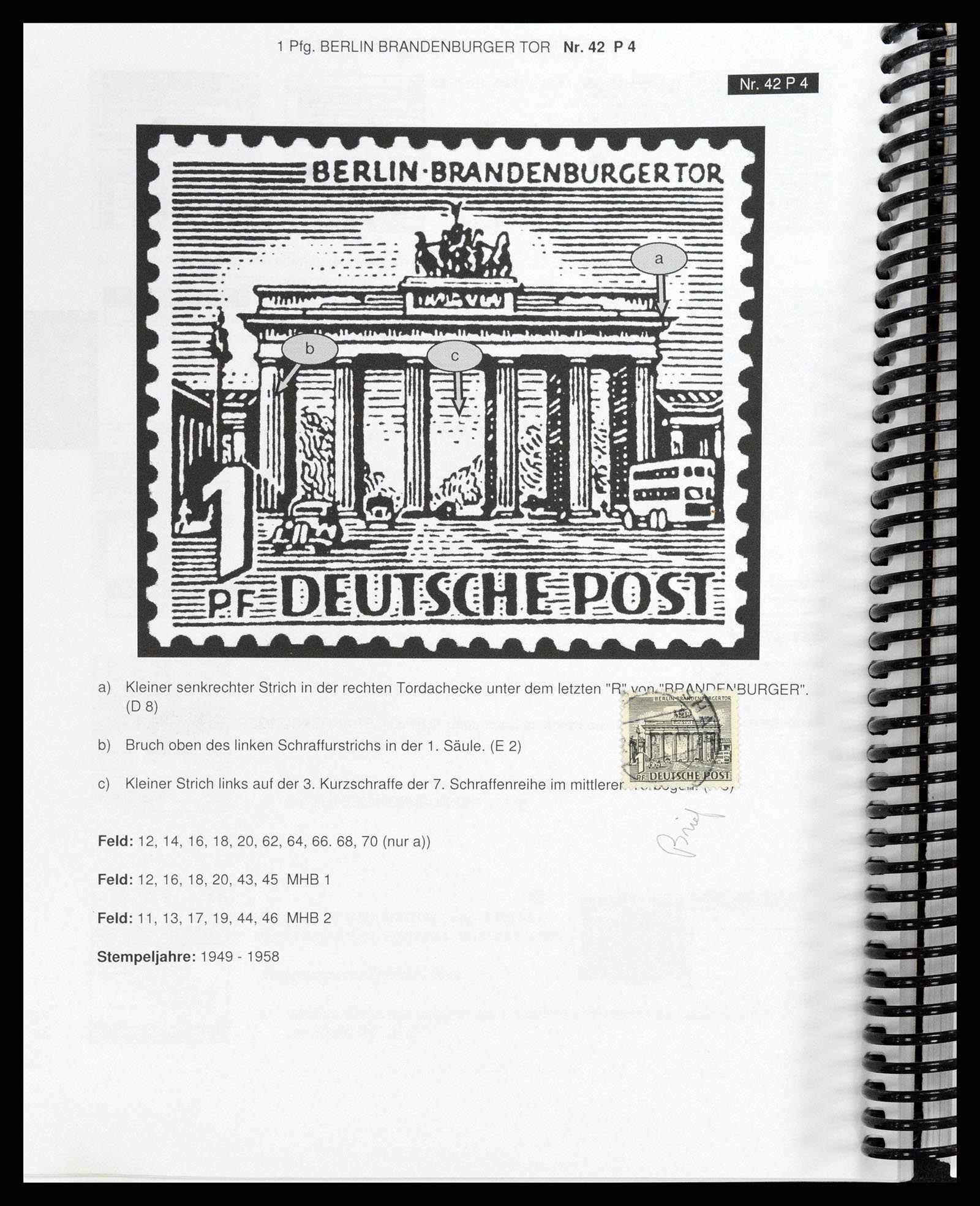 37458 037 - Stamp collection 37458 Berlin plateflaws 1949.