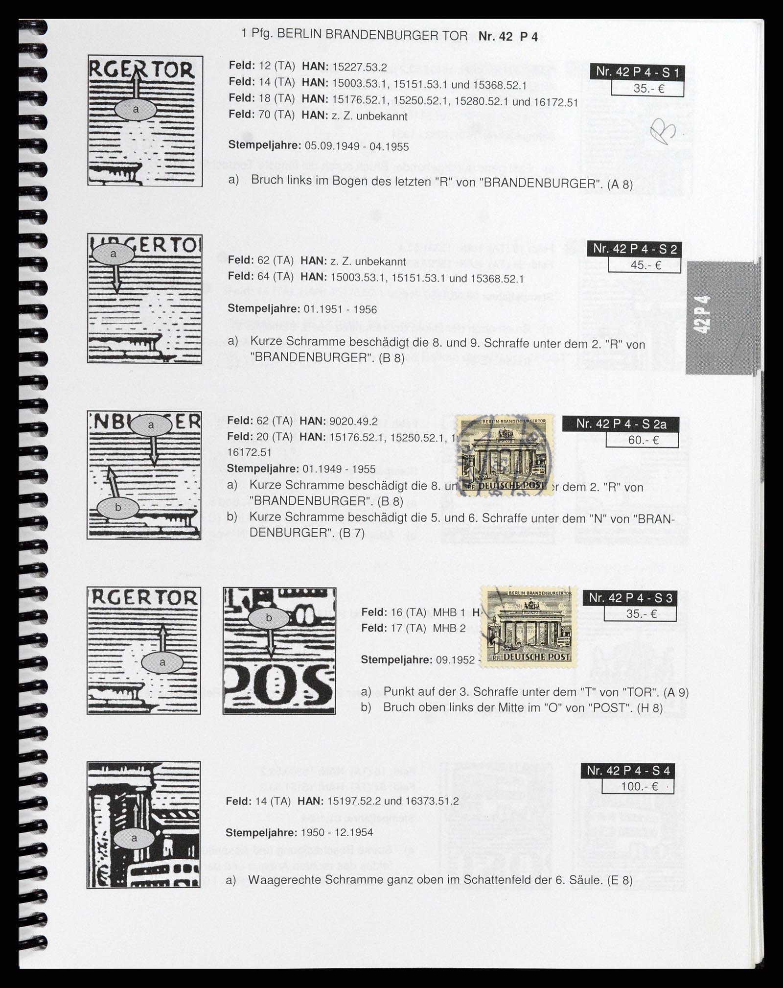 37458 038 - Postzegelverzameling 37458 Berlijn plaatfouten 1949.