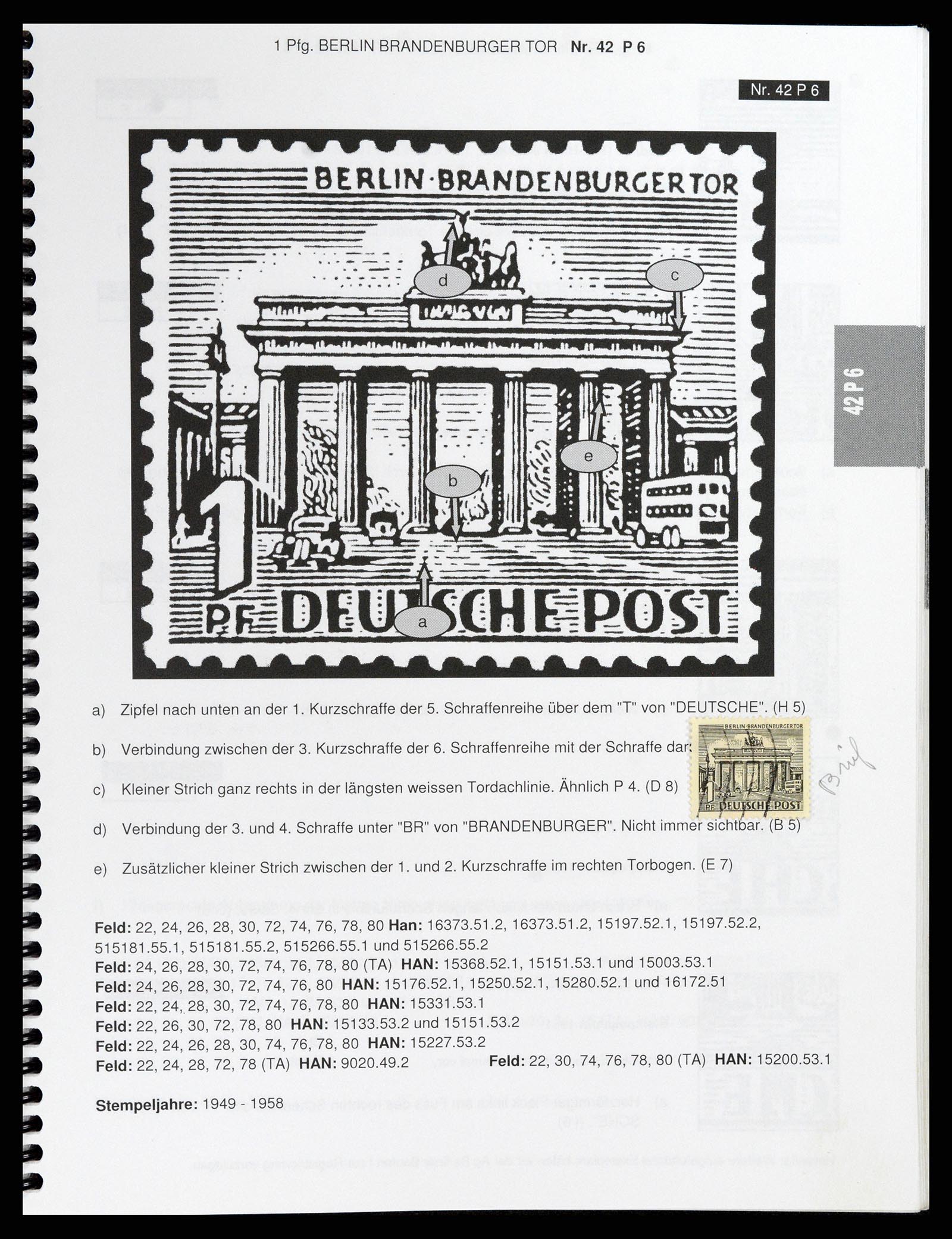 37458 042 - Stamp collection 37458 Berlin plateflaws 1949.
