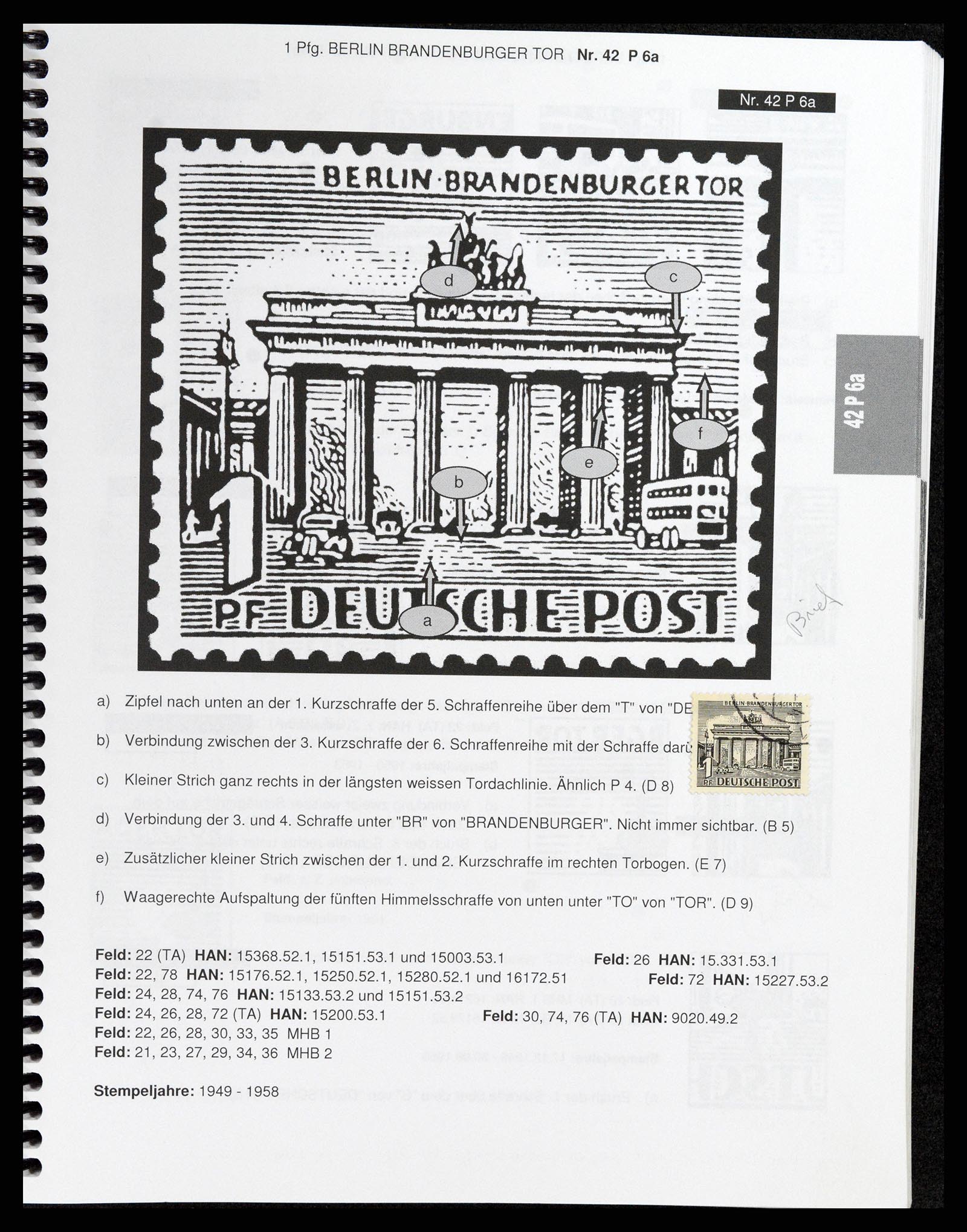 37458 044 - Stamp collection 37458 Berlin plateflaws 1949.