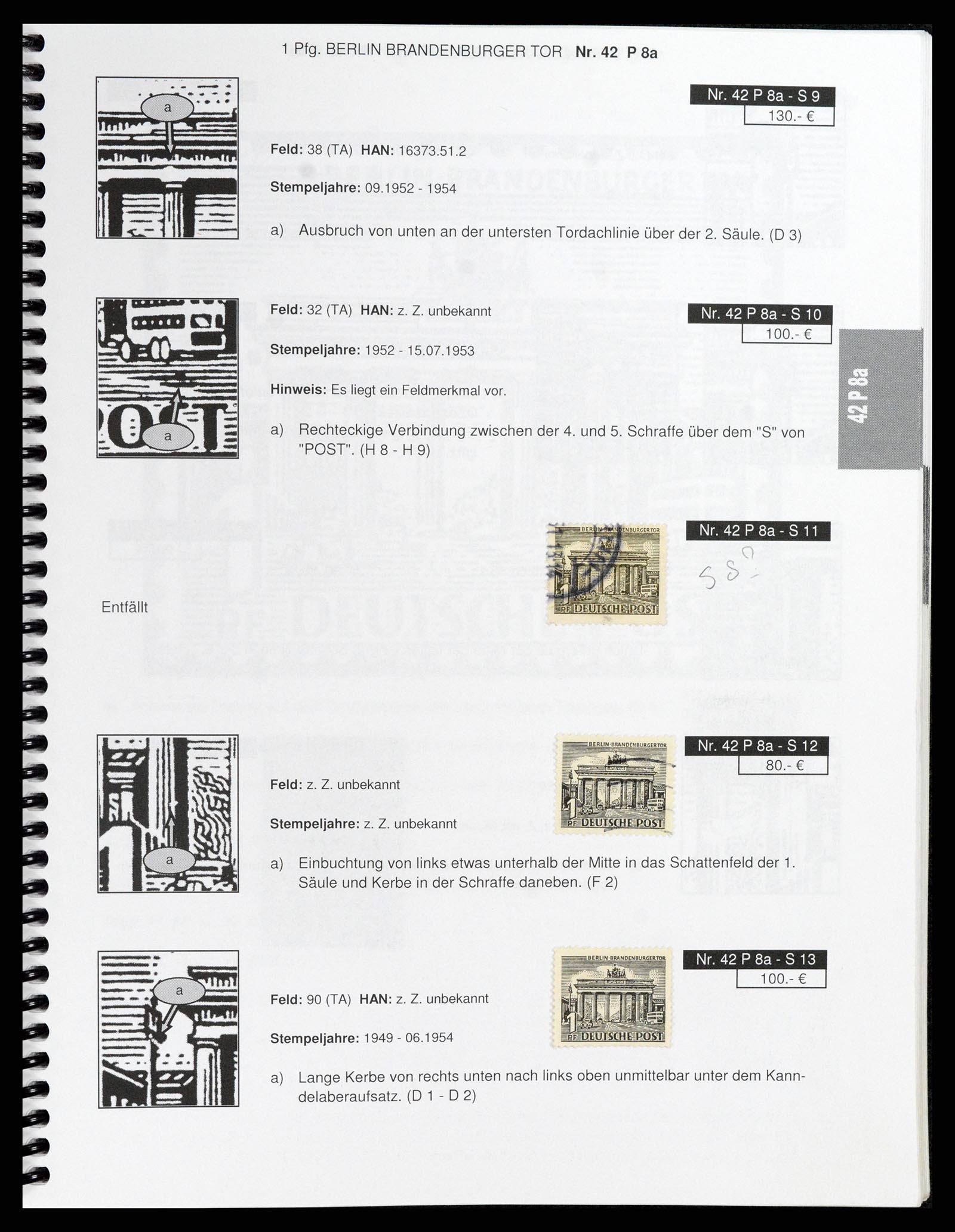 37458 050 - Stamp collection 37458 Berlin plateflaws 1949.