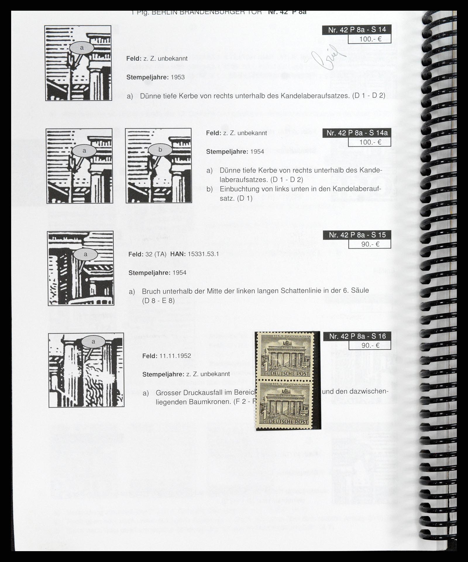 37458 051 - Stamp collection 37458 Berlin plateflaws 1949.