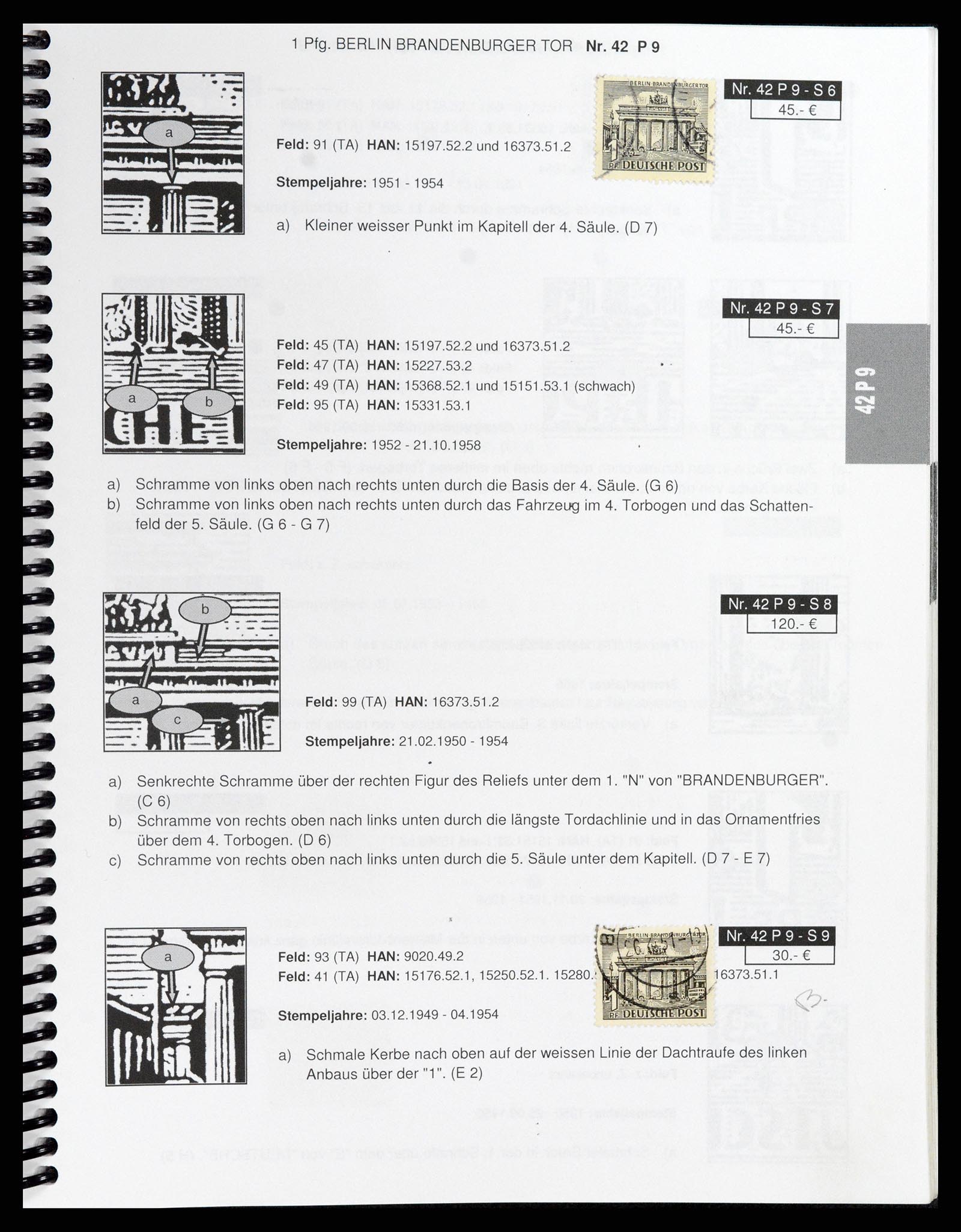 37458 054 - Stamp collection 37458 Berlin plateflaws 1949.