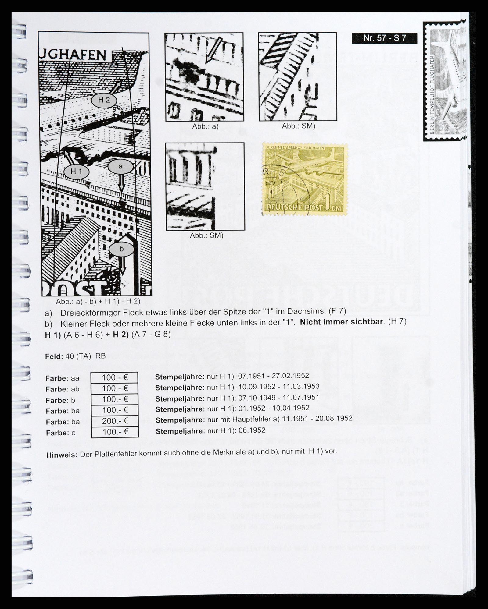 37458 570 - Stamp collection 37458 Berlin plateflaws 1949.