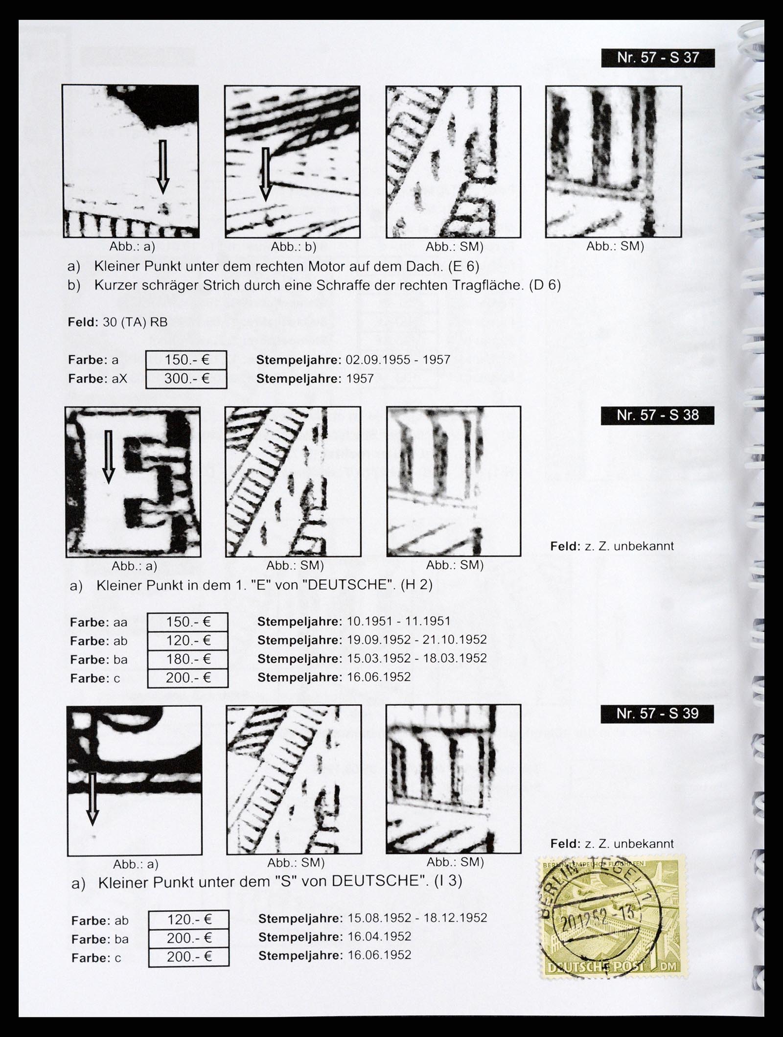 37458 573 - Stamp collection 37458 Berlin plateflaws 1949.