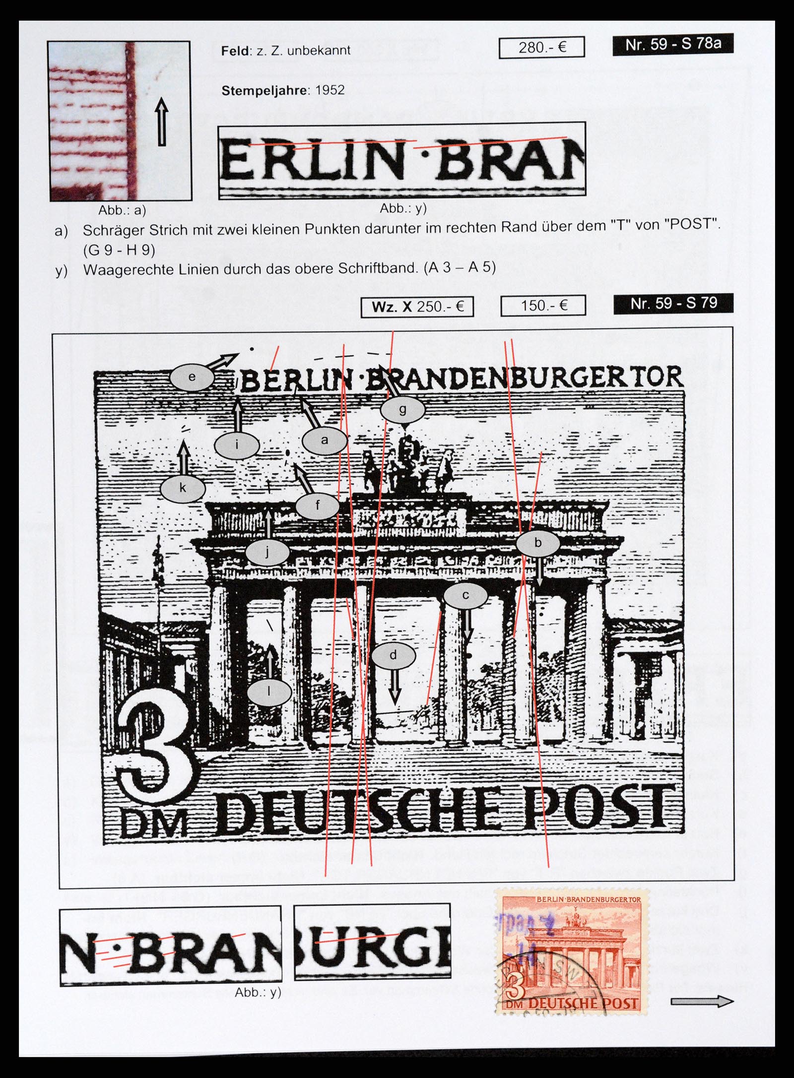 37458 602 - Stamp collection 37458 Berlin plateflaws 1949.