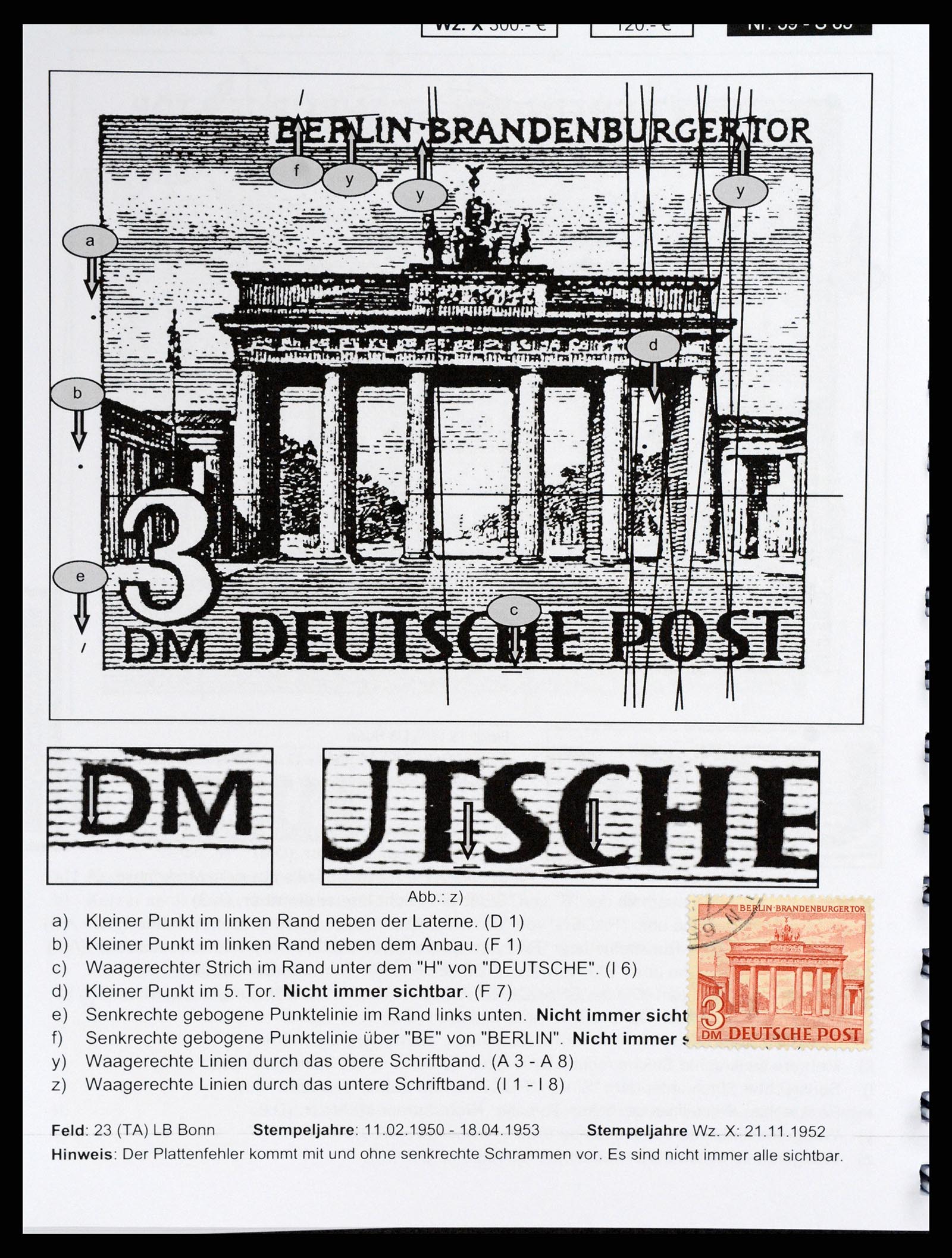 37458 604 - Stamp collection 37458 Berlin plateflaws 1949.
