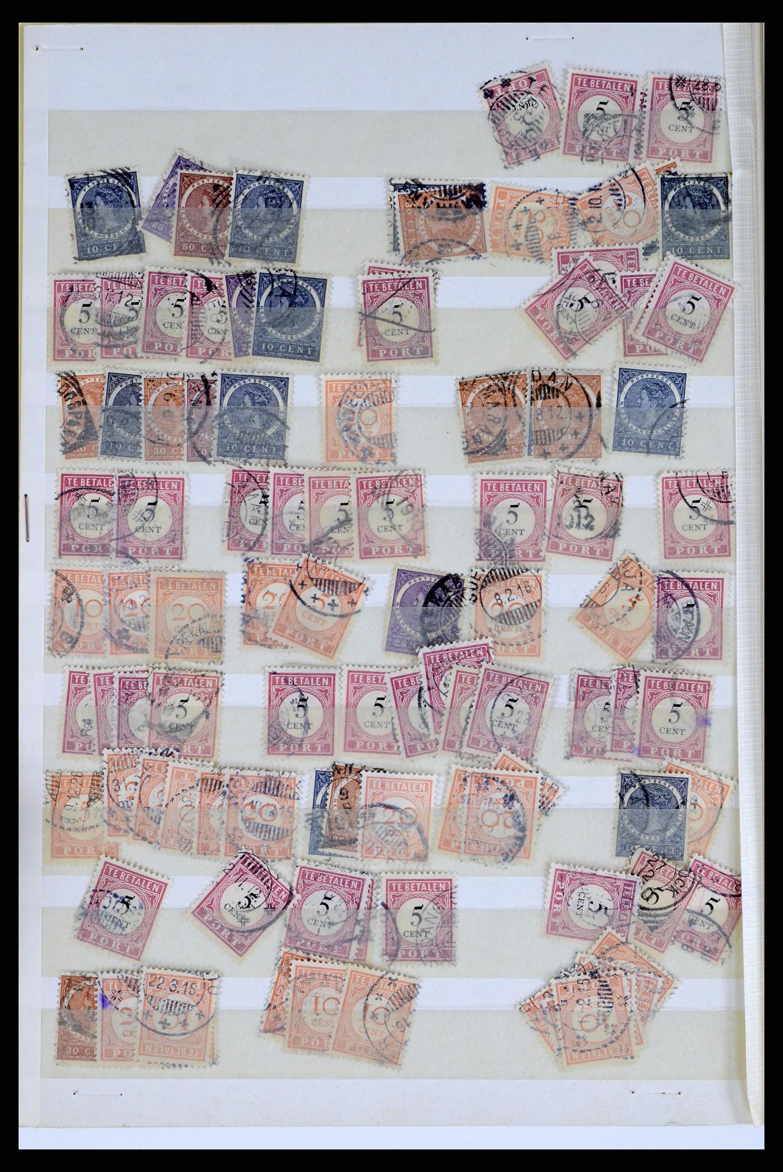 37460 003 - Postzegelverzameling 37460 Nederlands Indië stempels 1864-1948.