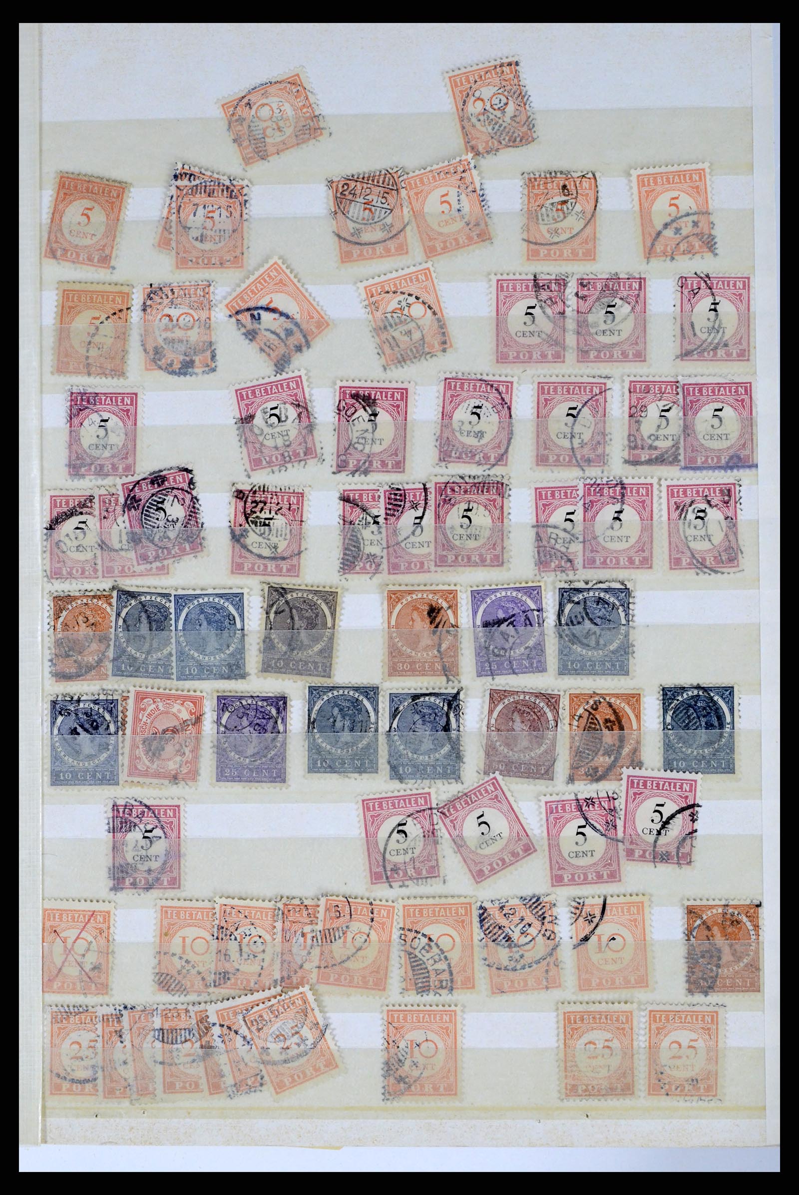 37460 004 - Postzegelverzameling 37460 Nederlands Indië stempels 1864-1948.