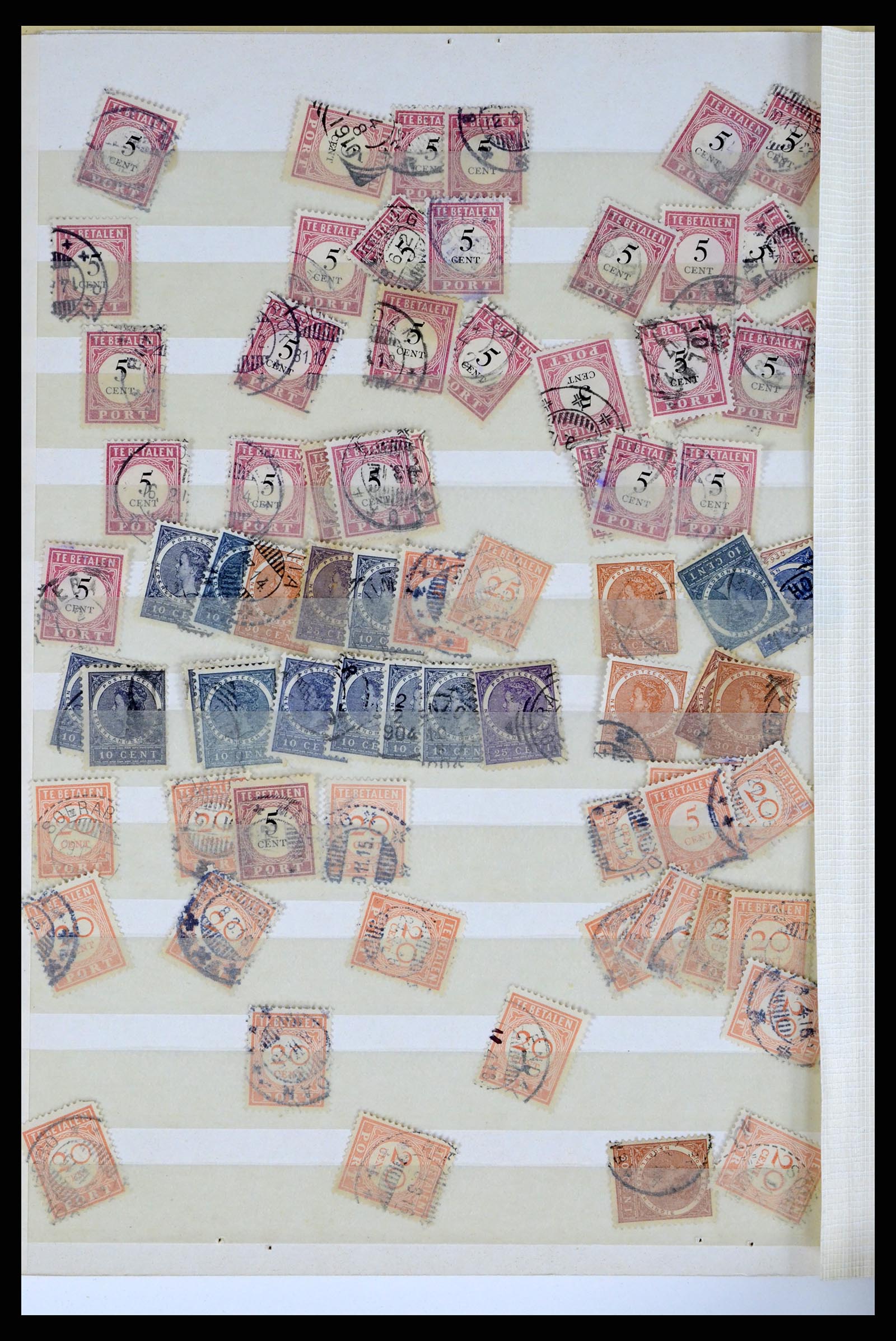 37460 005 - Postzegelverzameling 37460 Nederlands Indië stempels 1864-1948.