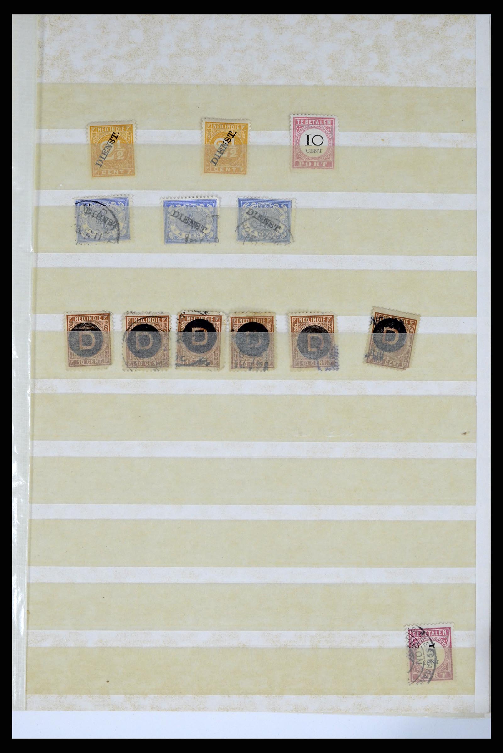 37460 006 - Postzegelverzameling 37460 Nederlands Indië stempels 1864-1948.