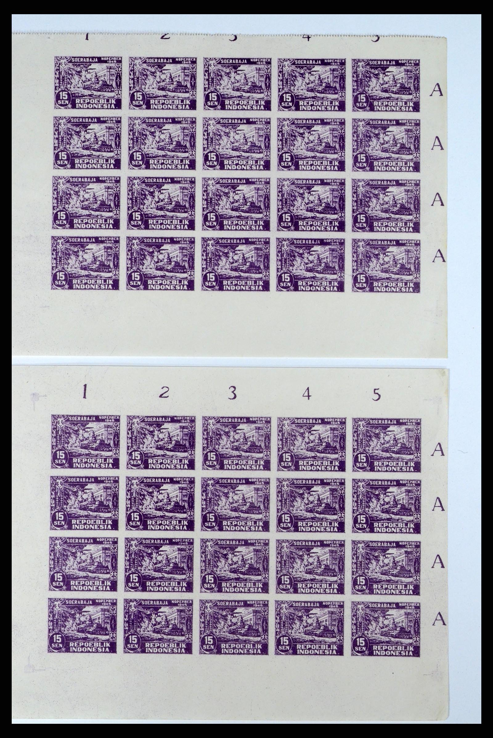 37460 016 - Postzegelverzameling 37460 Nederlands Indië stempels 1864-1948.