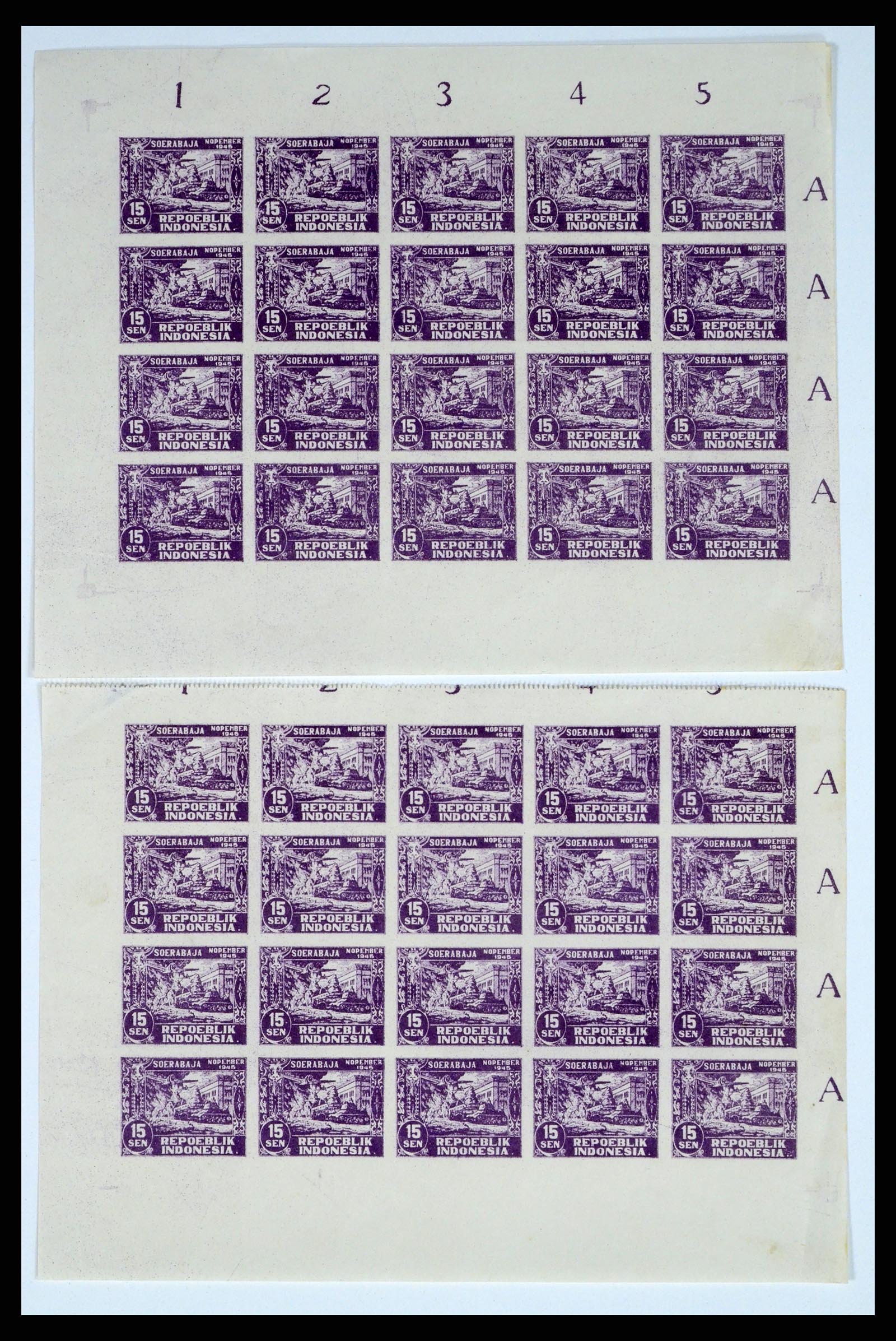 37460 017 - Postzegelverzameling 37460 Nederlands Indië stempels 1864-1948.